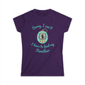 "Sorry I can't, I have to feed my familiar" cute retro virtual pet — Women's Soft Style Tee