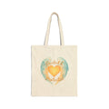 Tote Bag — "Guided & Protected" Angel Wing Heart Canvas Tote