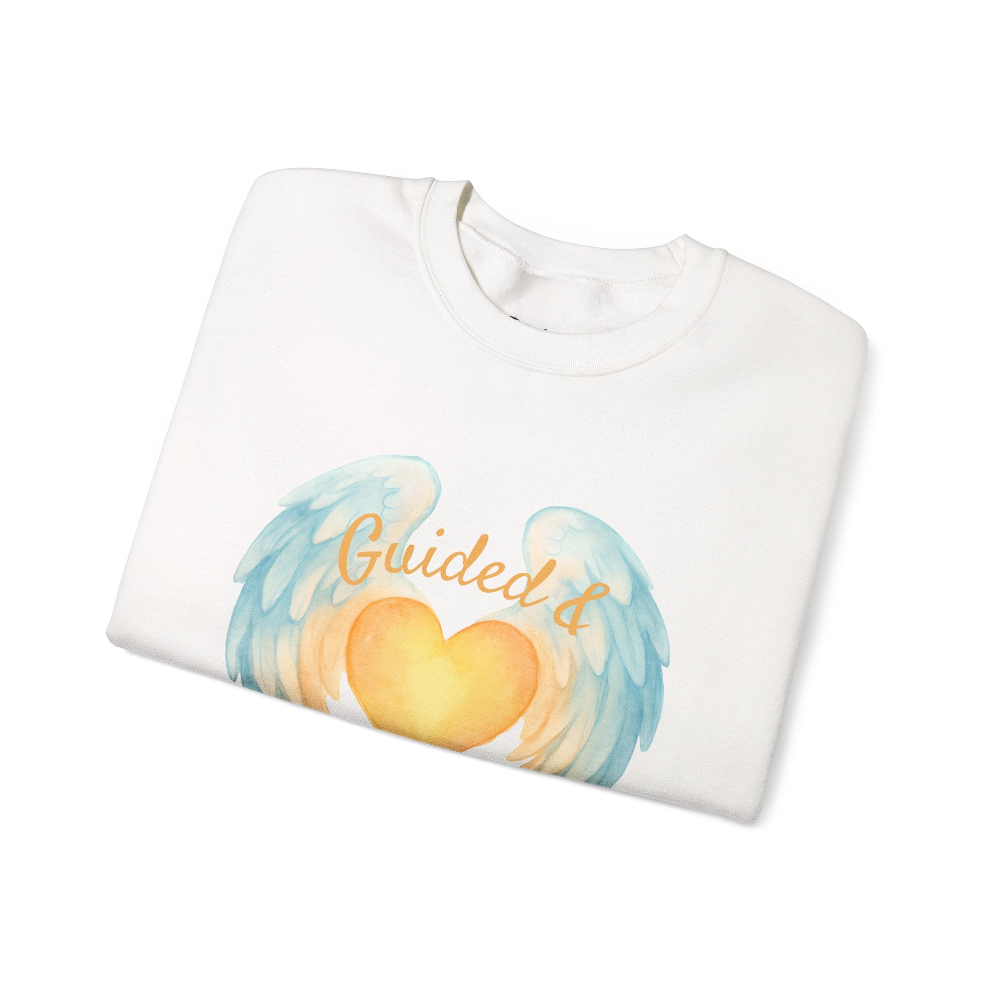 Angel Wing Heart Sweatshirt – "Guided & Protected" Spiritual Crewneck