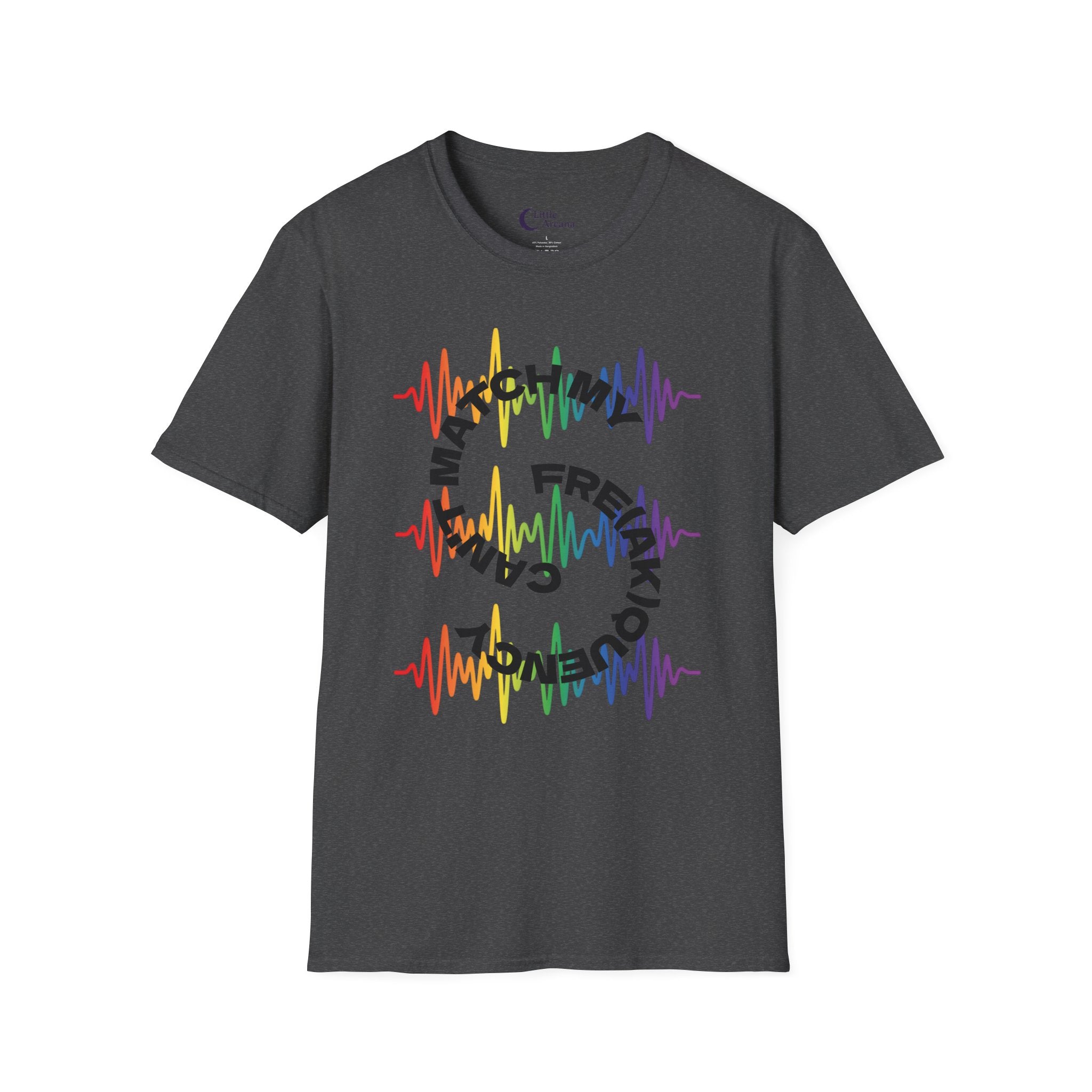 Rainbow Soundwave 'Can't Match  My Fre(ak)quency' Graphic — Unisex T-Shirt