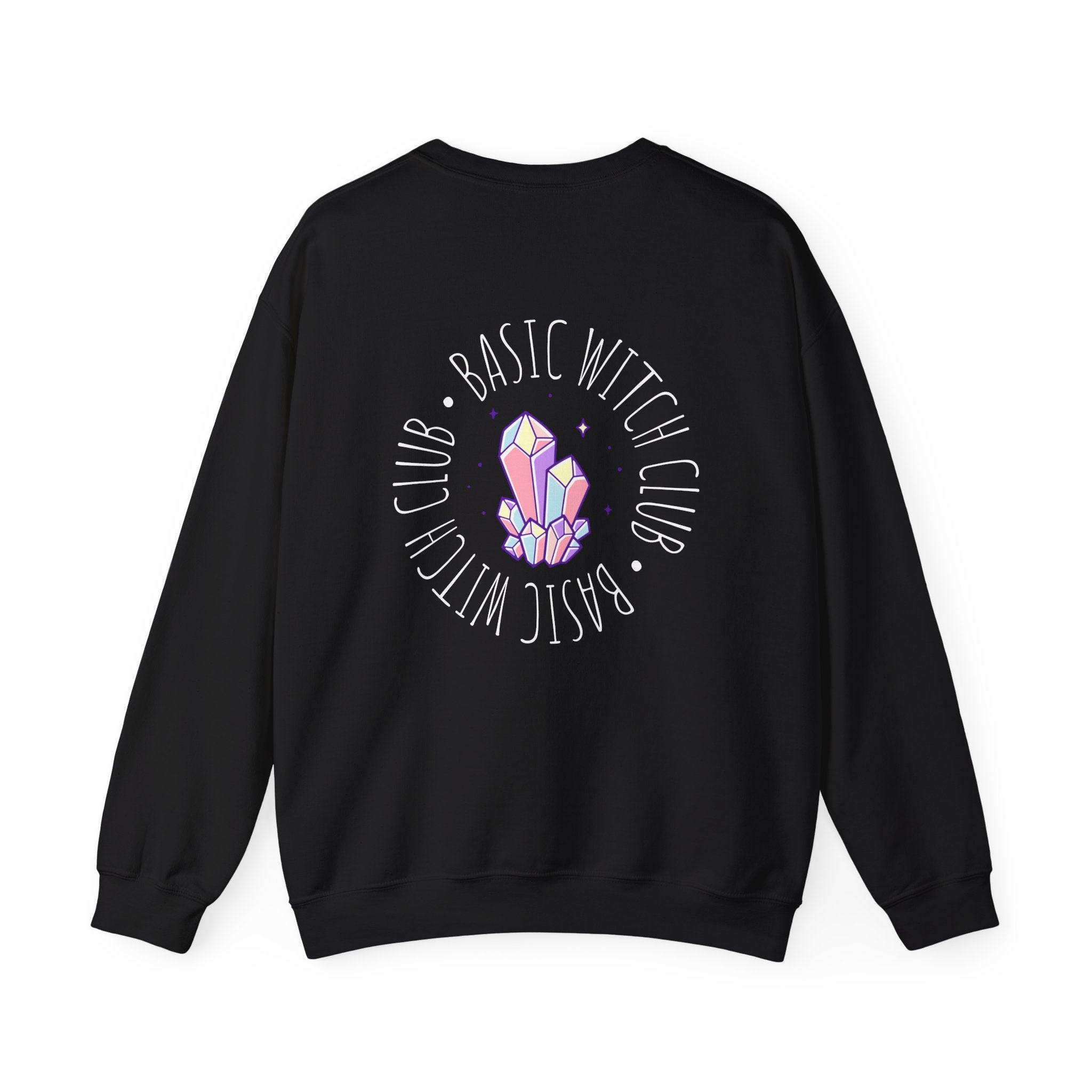BASIC WITCH CLUB Crystal Cluster Emblem — Crewneck Sweatshirt