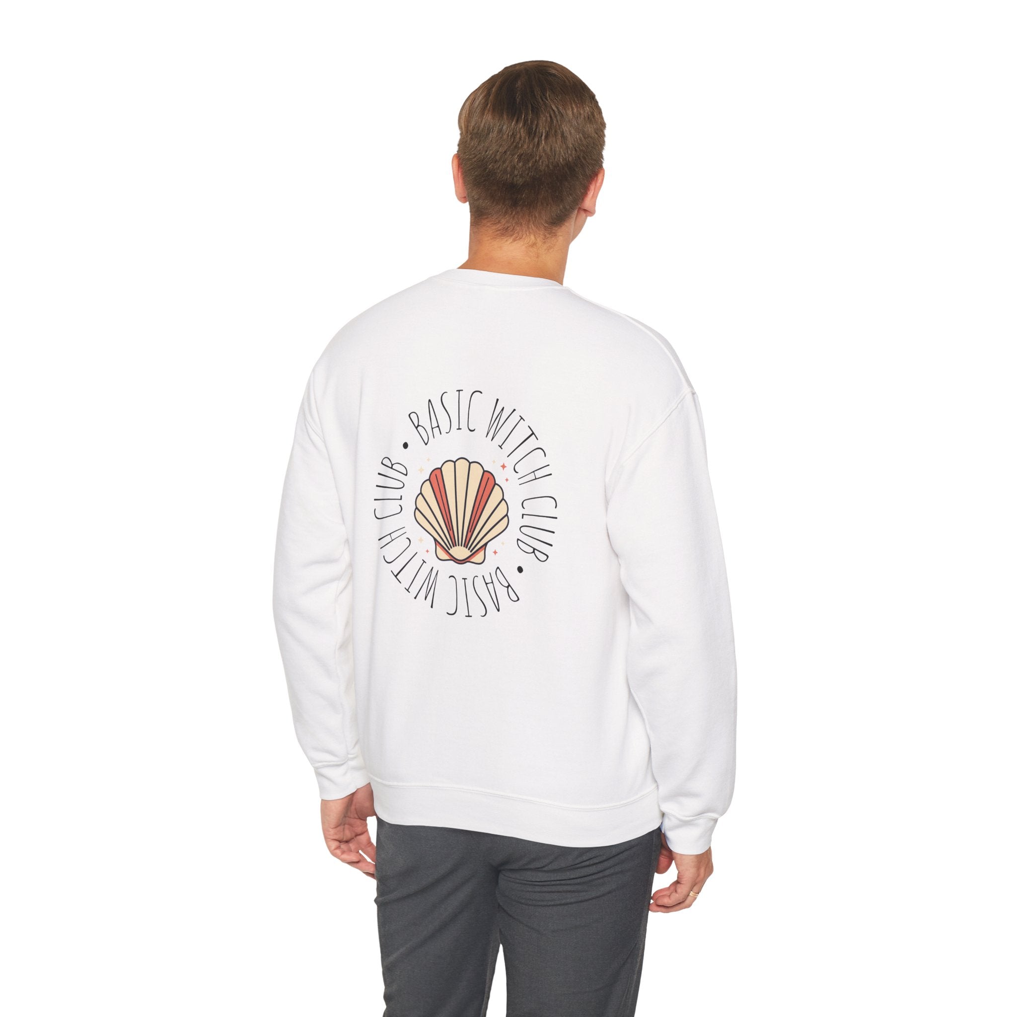 BASIC WITCH CLUB Sea Shell Emblem — Crewneck Sweatshirt