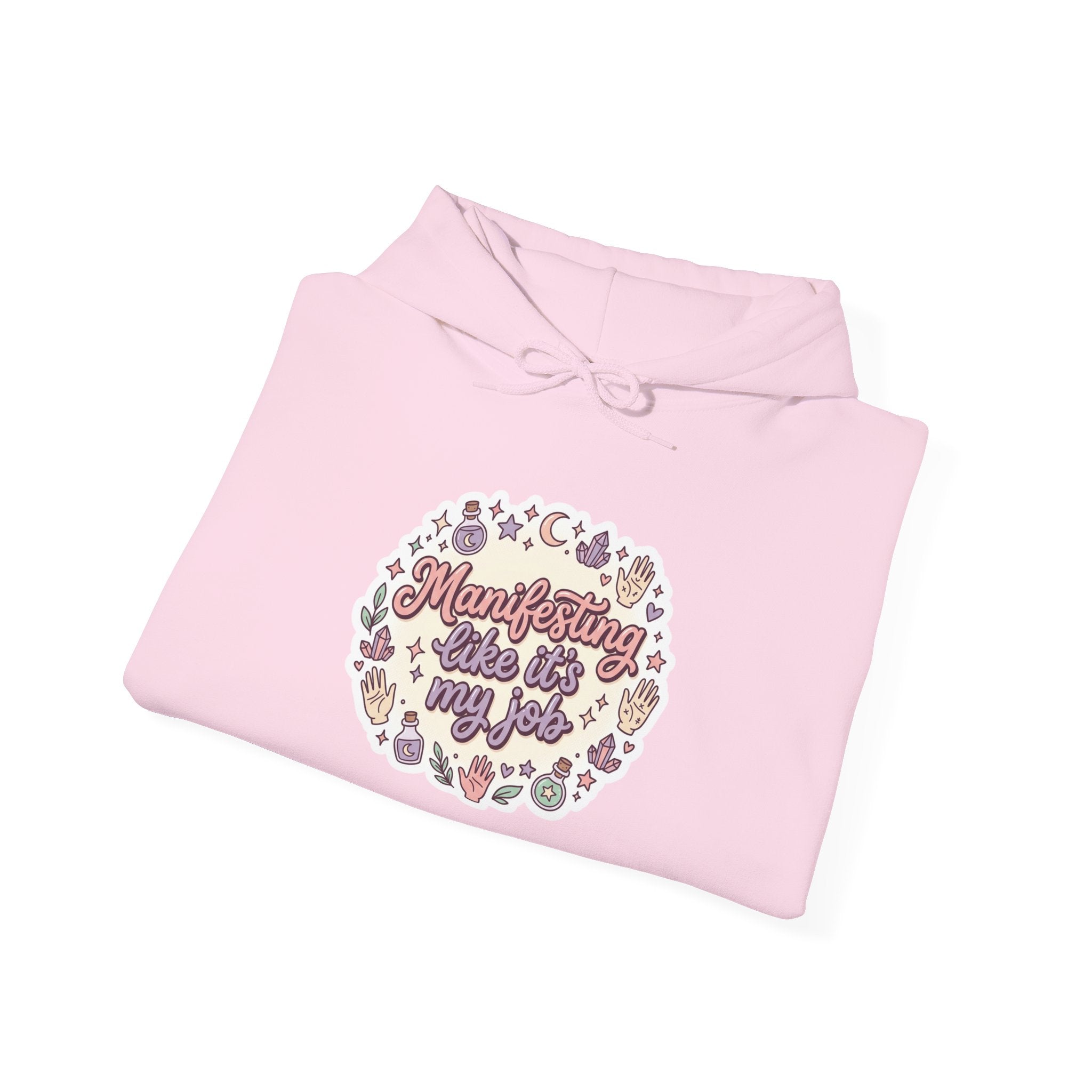 Hoodie - "Manifesting like it's My Job" Crystal Graphic Hooded Sweatshirt