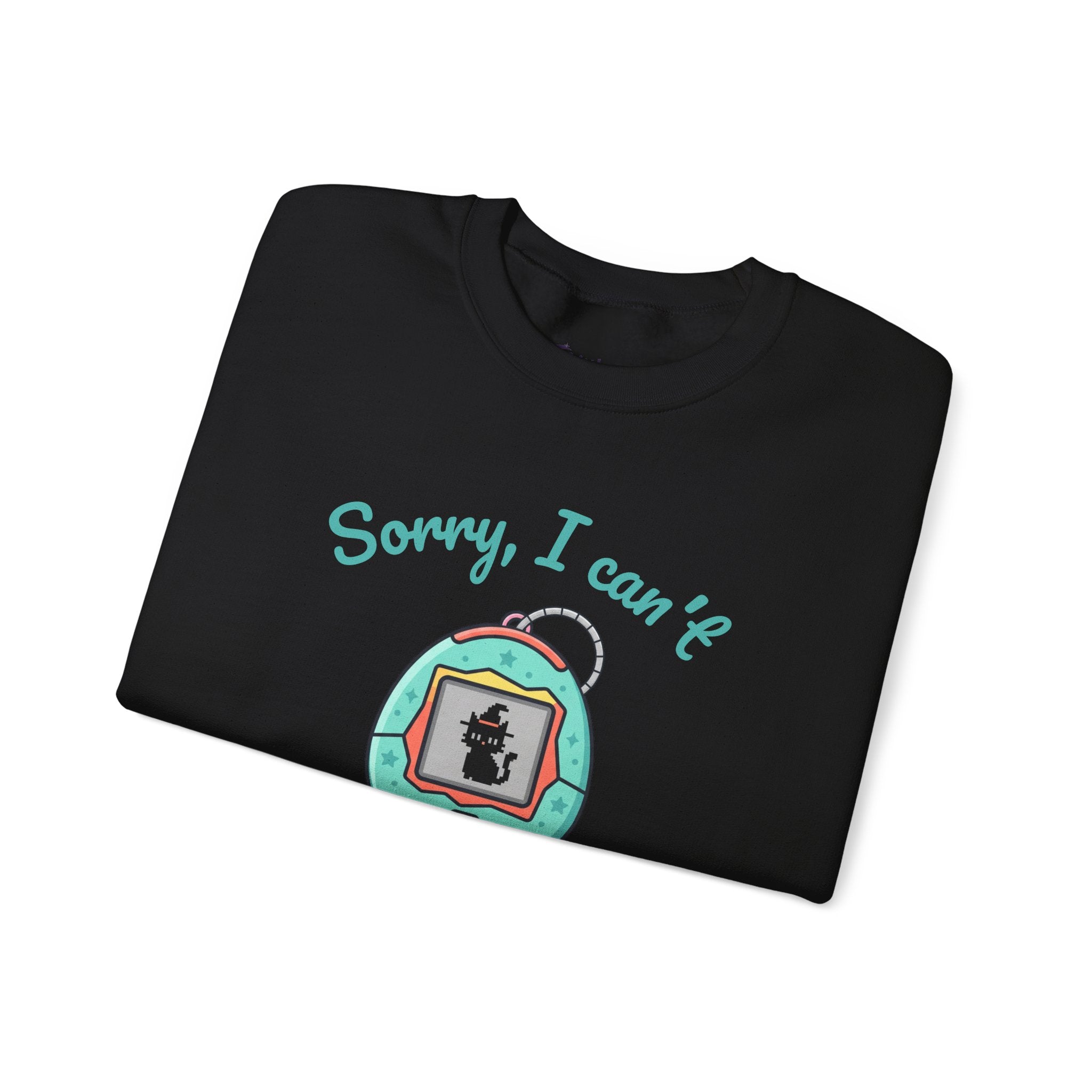 "Sorry I can't, I have to feed my familiar" cute retro virtual pet — Crewneck Sweatshirt