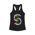 Rainbow Soundwave 'Can't Match  My Fre(ak)quency' Graphic — Women's Racerback Tank
