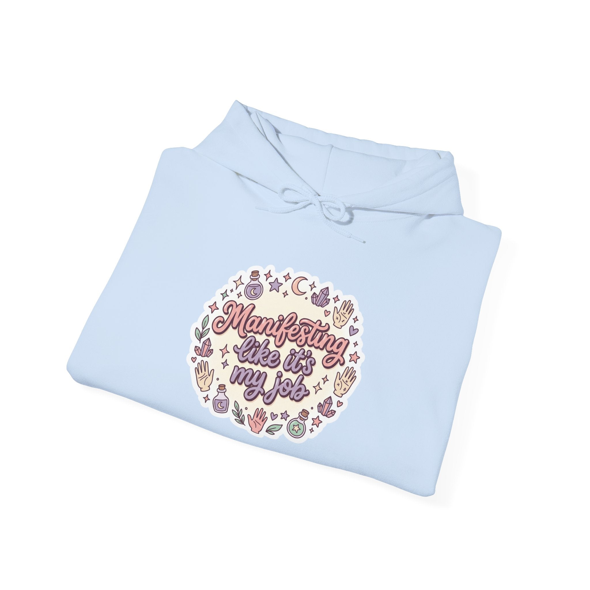 Hoodie - "Manifesting like it's My Job" Crystal Graphic Hooded Sweatshirt