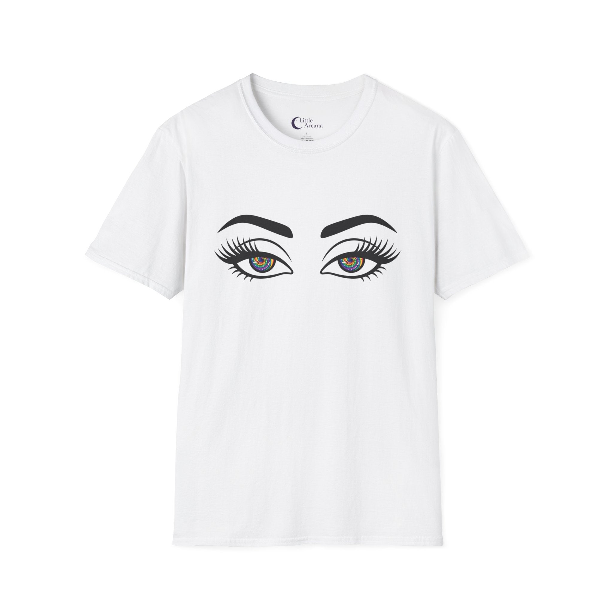 Hypnotic Eyes Graphic T-Shirt — Rainbow (Air)