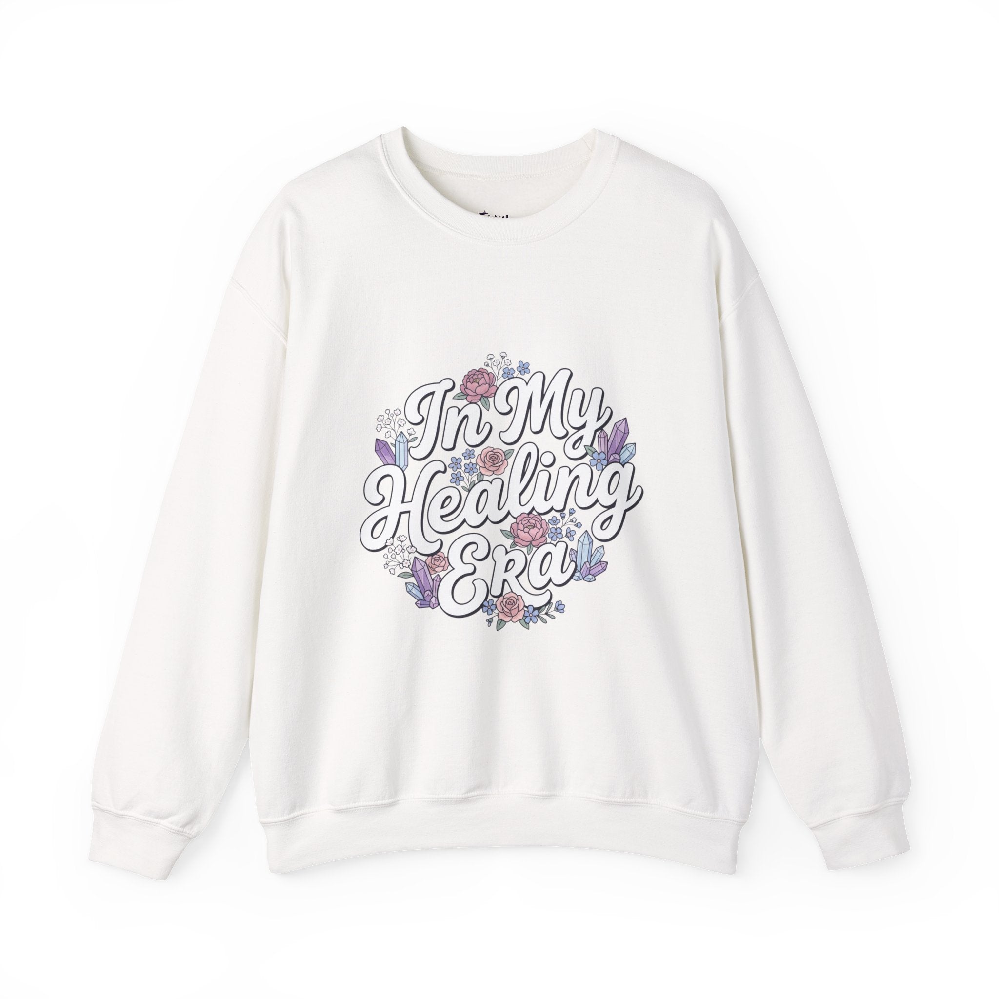 Crewneck Sweatshirt — "In My Healing Era" Floral Comfort Pullover