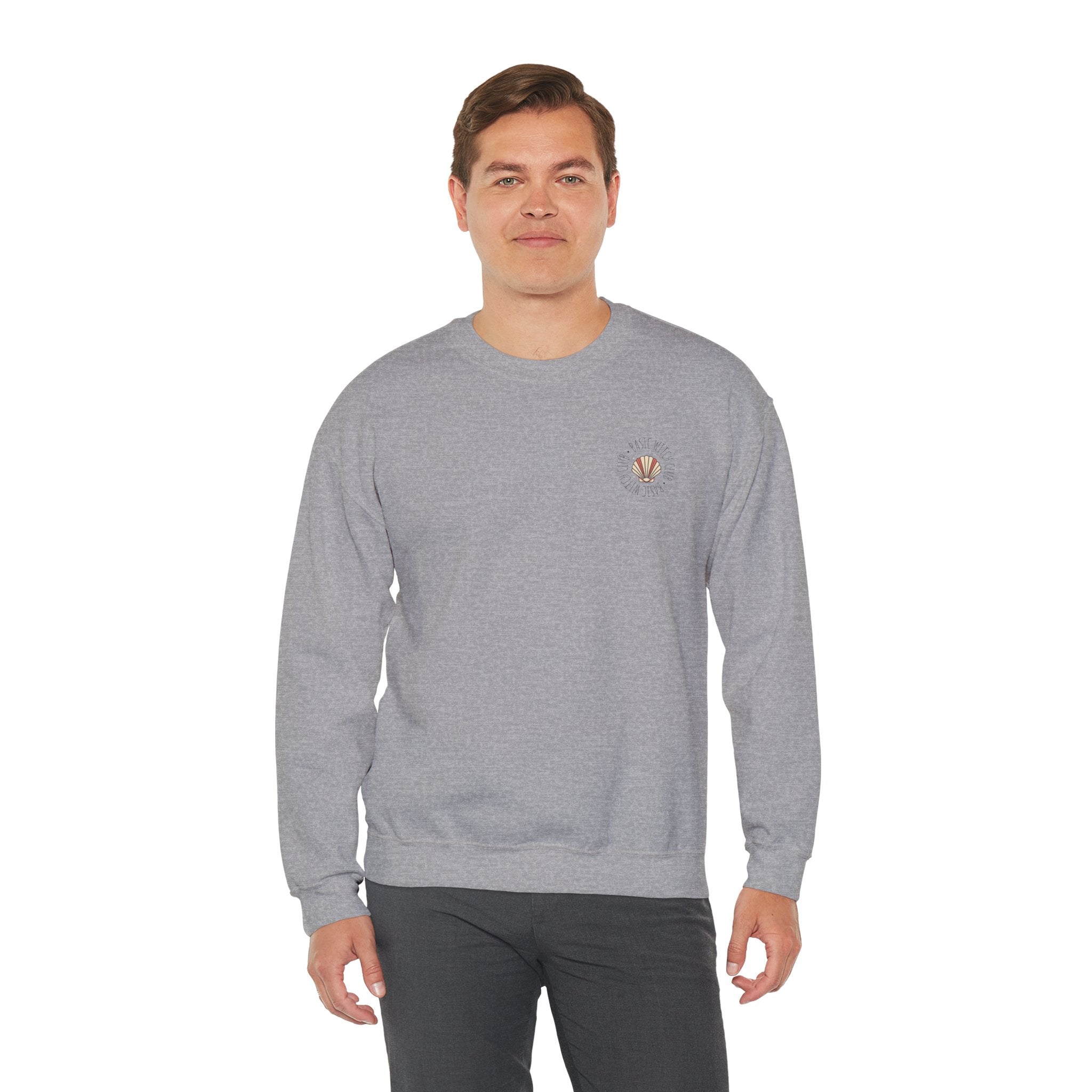 BASIC WITCH CLUB Sea Shell Emblem — Crewneck Sweatshirt