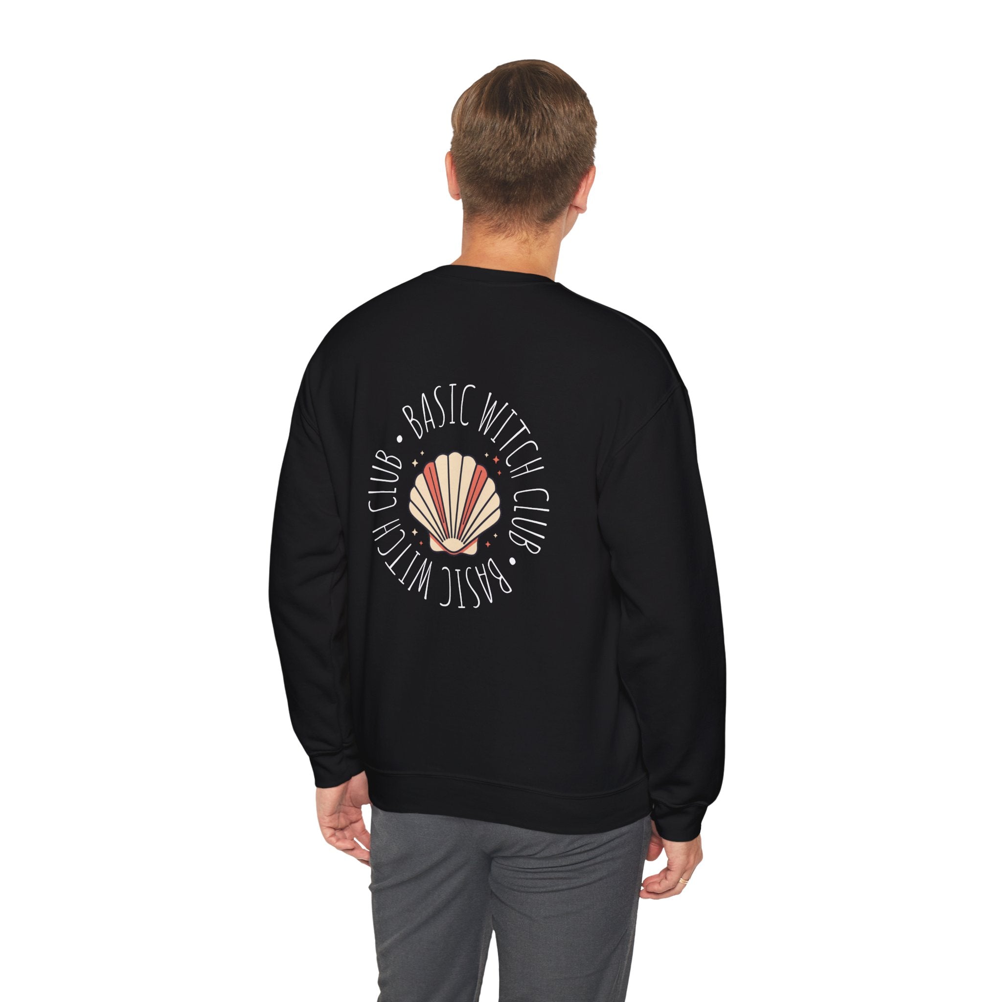 BASIC WITCH CLUB Sea Shell Emblem — Crewneck Sweatshirt