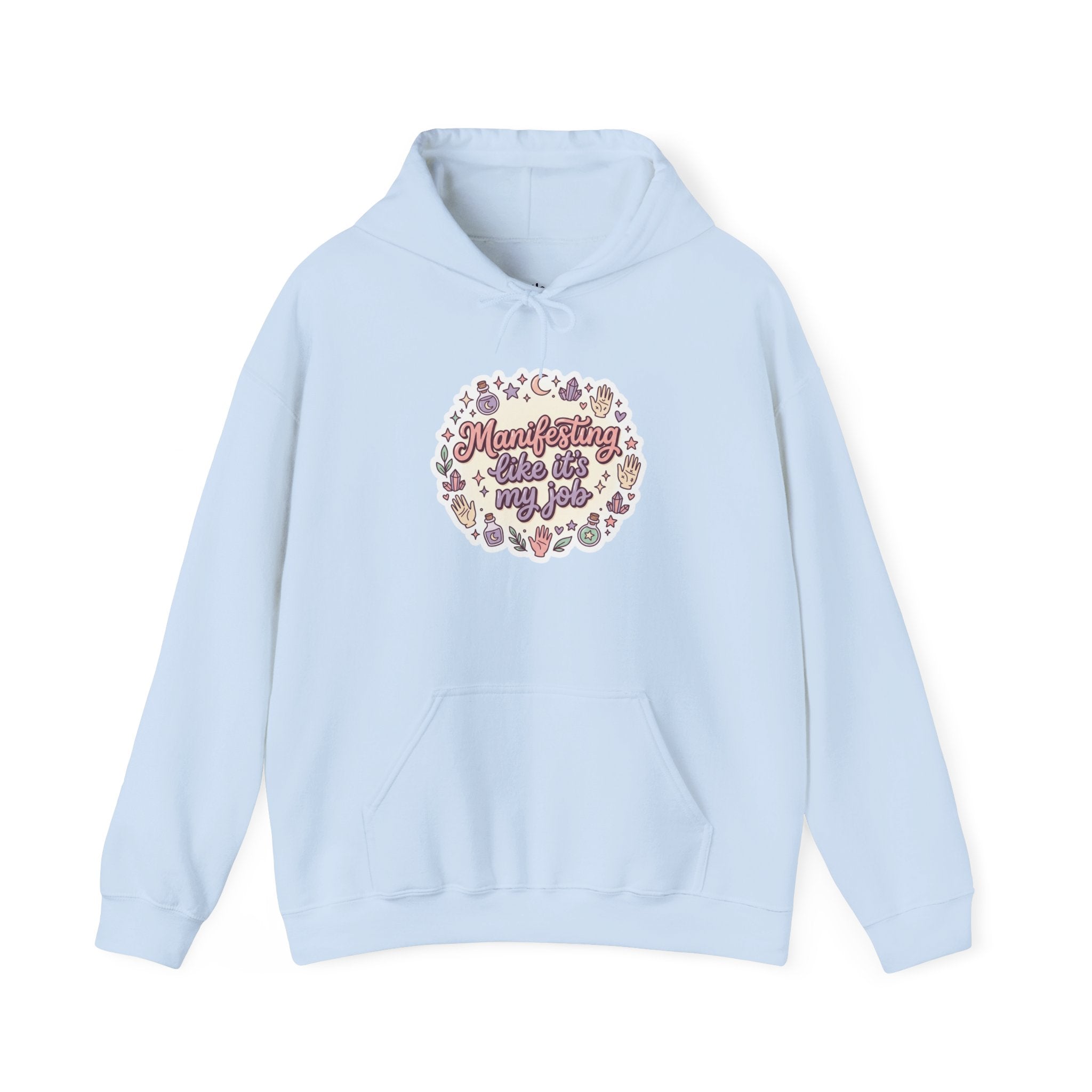 Hoodie - "Manifesting like it's My Job" Crystal Graphic Hooded Sweatshirt