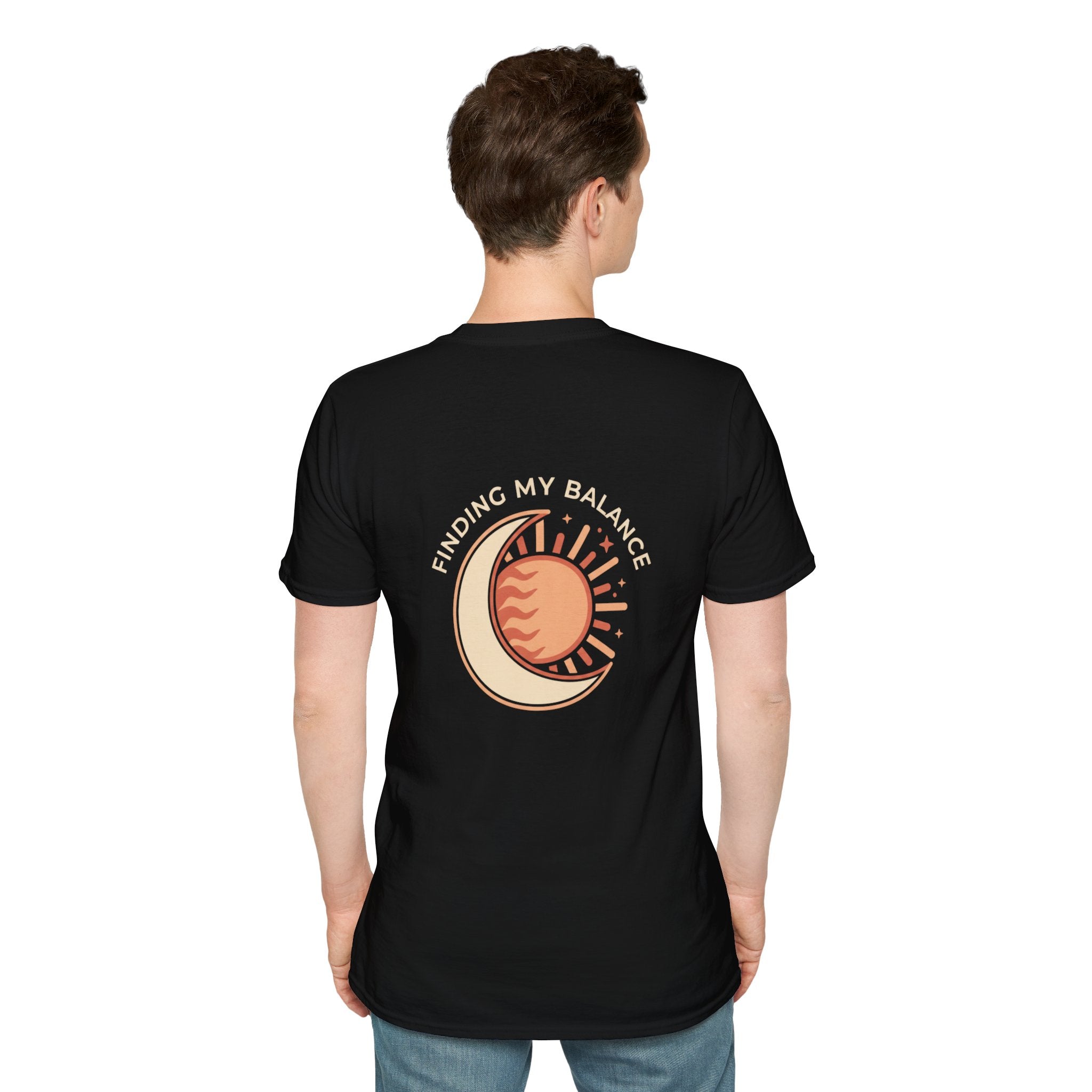 Sun & Moon Minimalist T-Shirt — "Finding my Balance"