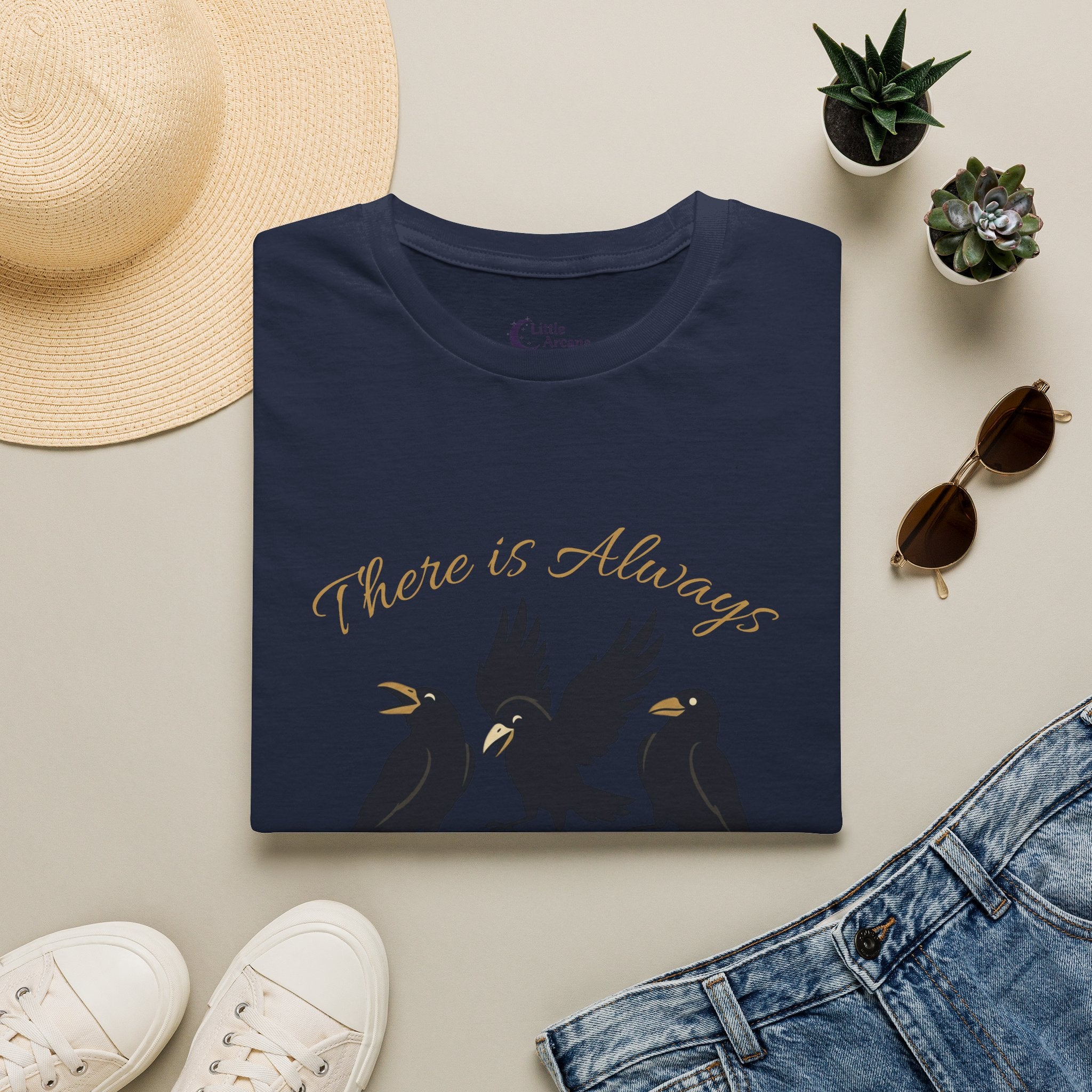Raven Celebration T-Shirt — "There Is Always Caws for Celebration"
