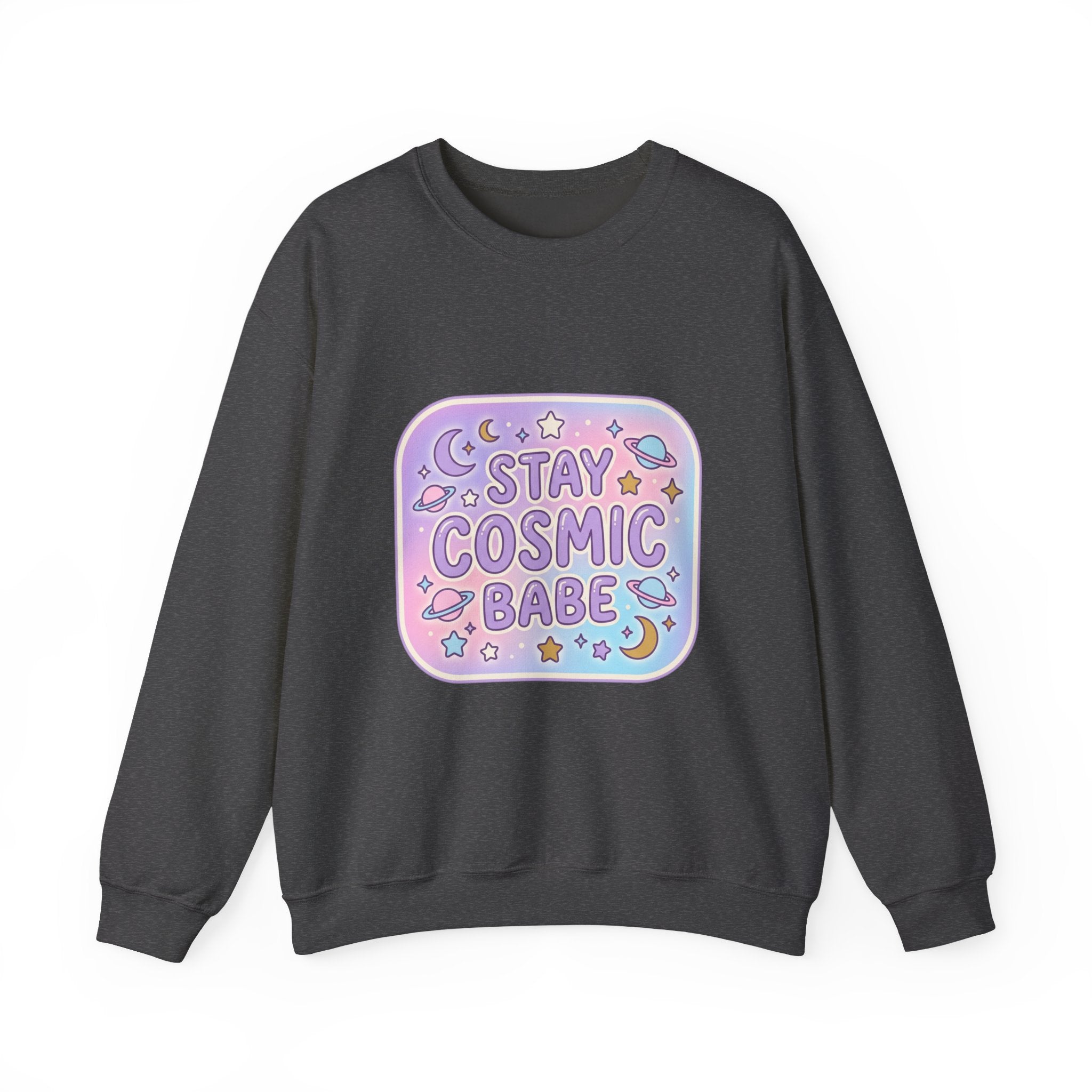 Stay Cosmic Babe Sweatshirt — Pastel Space Crewneck for Women & Teens