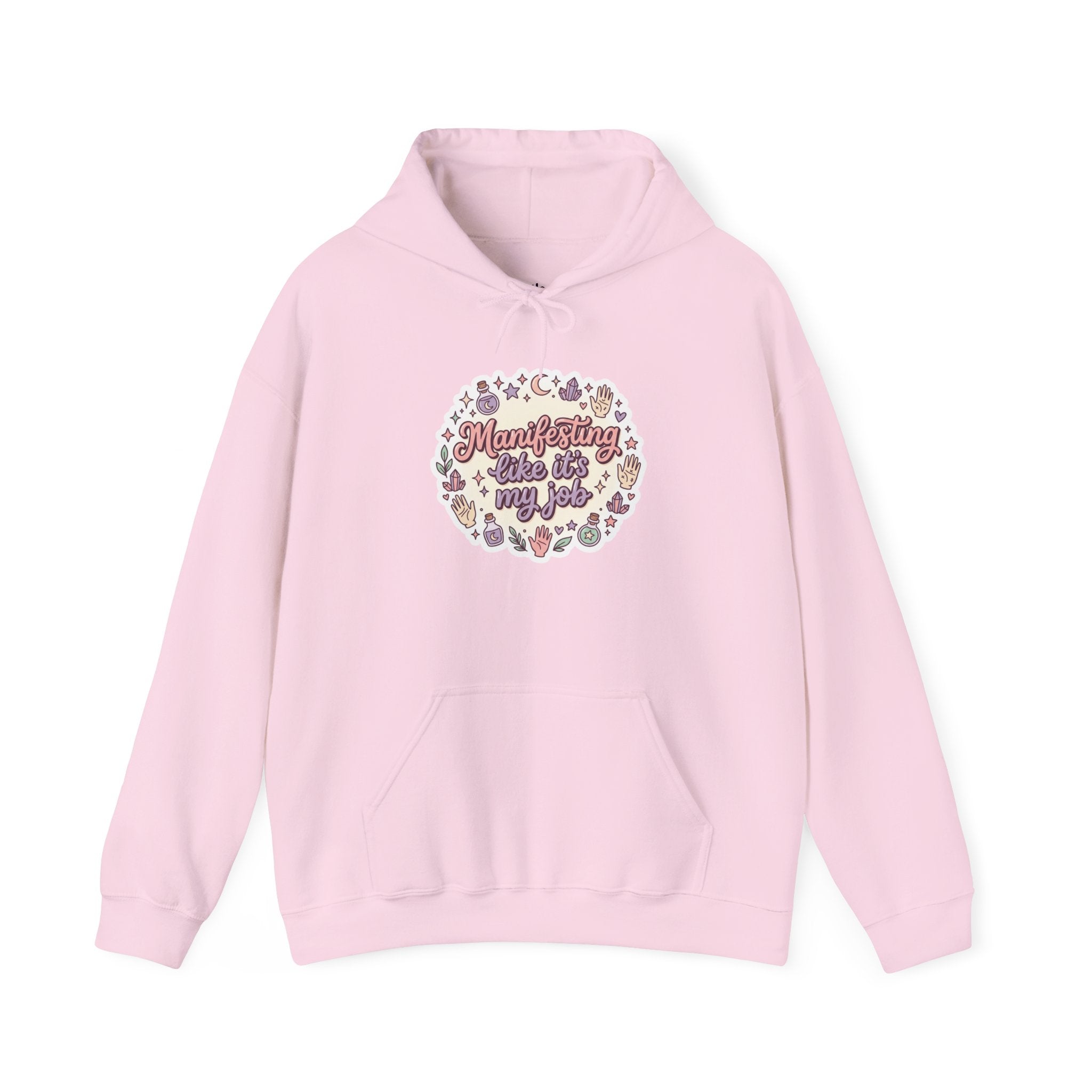 Hoodie - "Manifesting like it's My Job" Crystal Graphic Hooded Sweatshirt