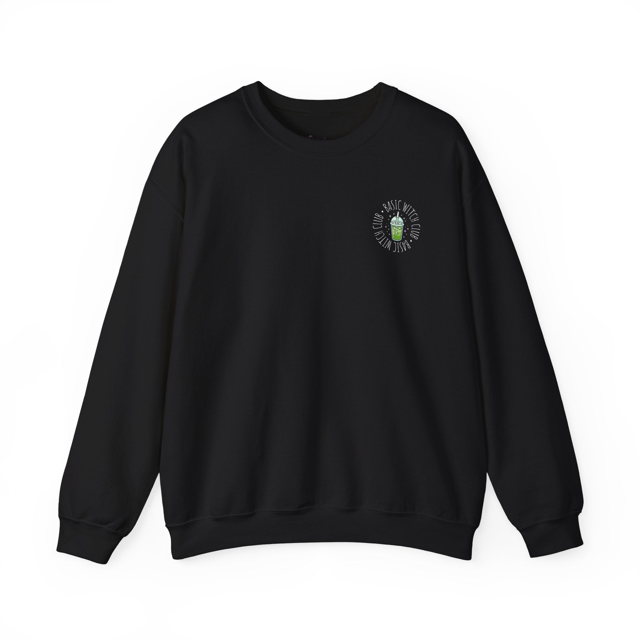 BASIC WITCH CLUB Matcha Emblem —  Crewneck Sweatshirt