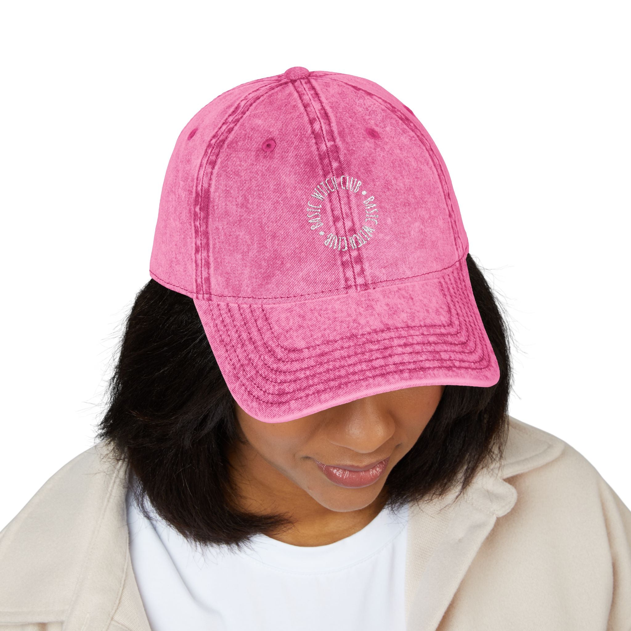 BASIC WITCH CLUB Emblem — Vintage Style Embroidered Baseball Cap