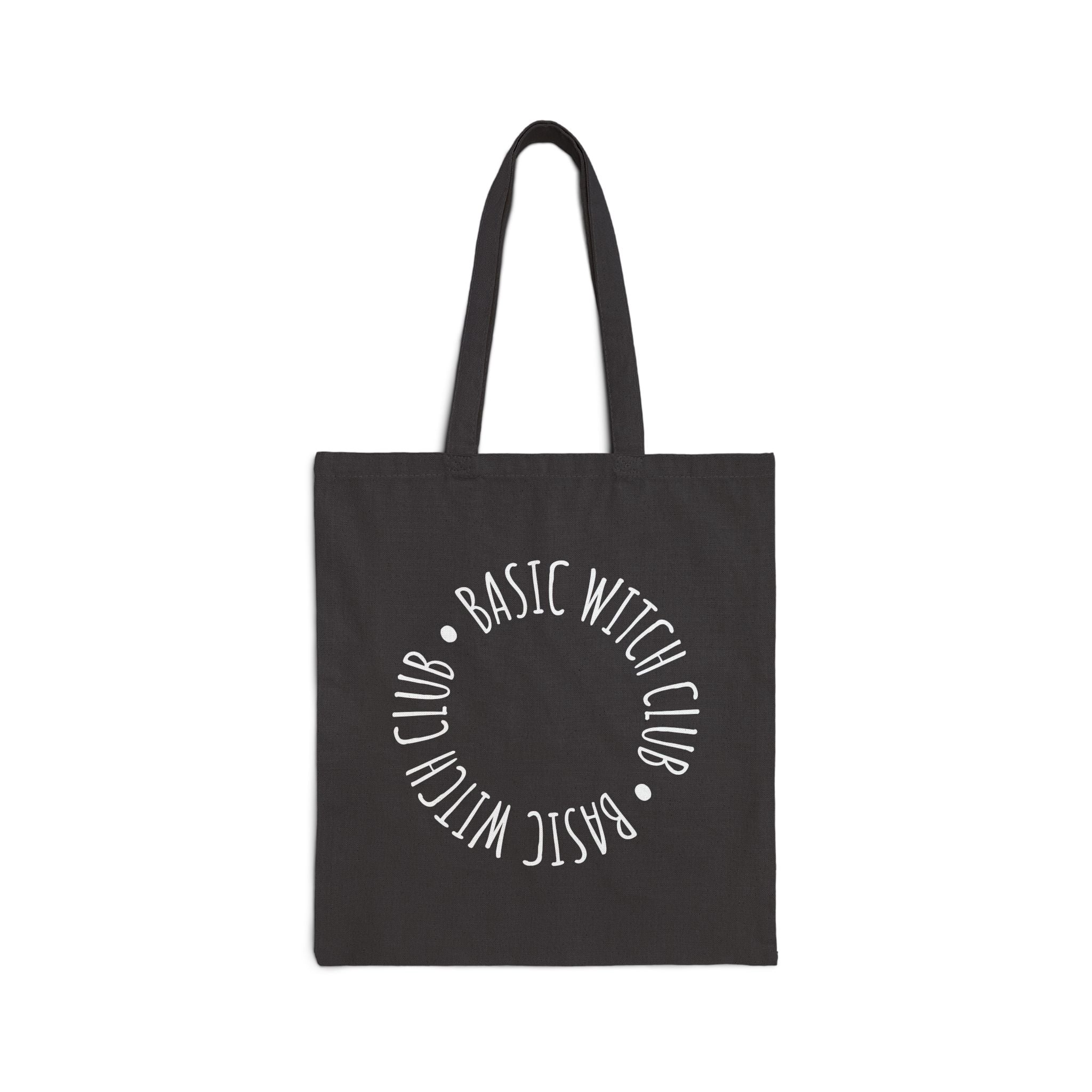 BASIC WITCH CLUB  Canvas Tote Bag — Cute Witchy Reusable Market Bag