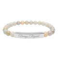 Always Aligned  —Engraved Natural Stone Stretch Bar Affirmation Bracelet