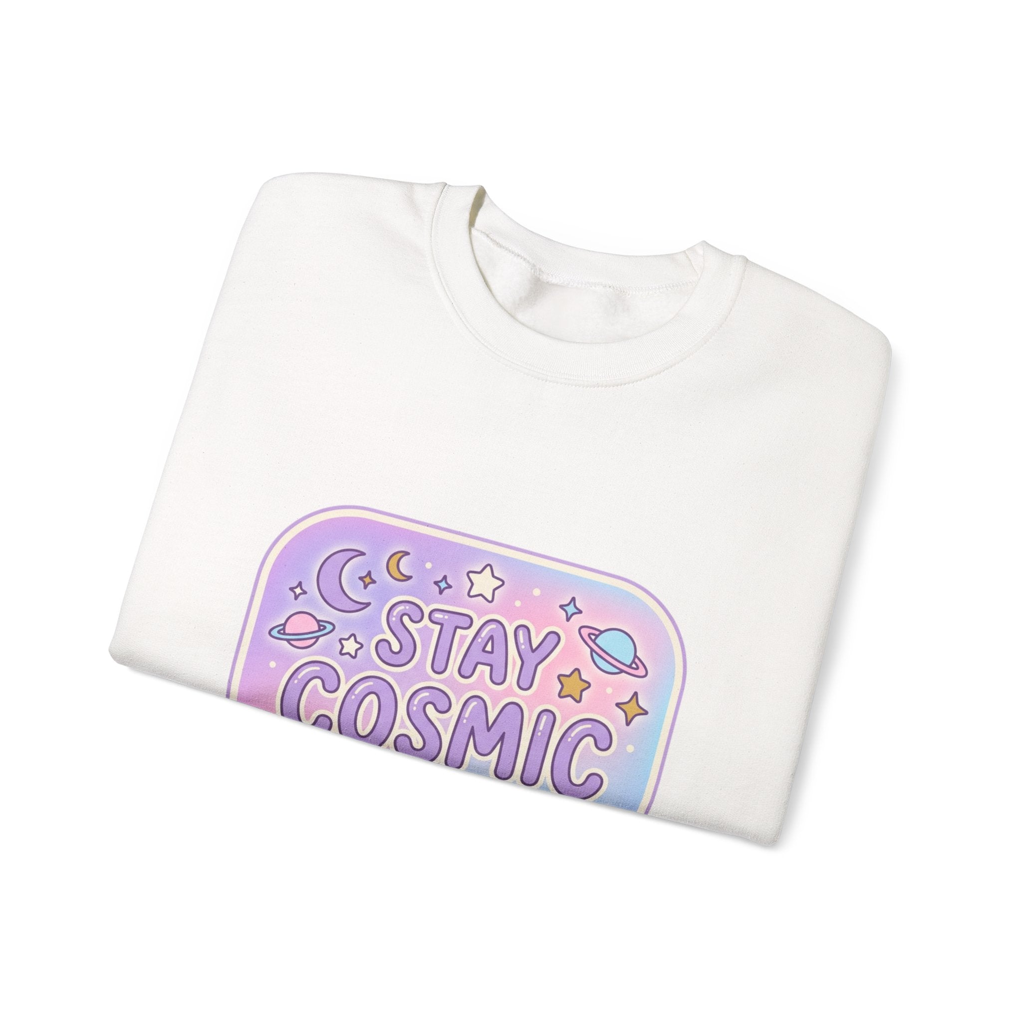 Stay Cosmic Babe Sweatshirt — Pastel Space Crewneck for Women & Teens