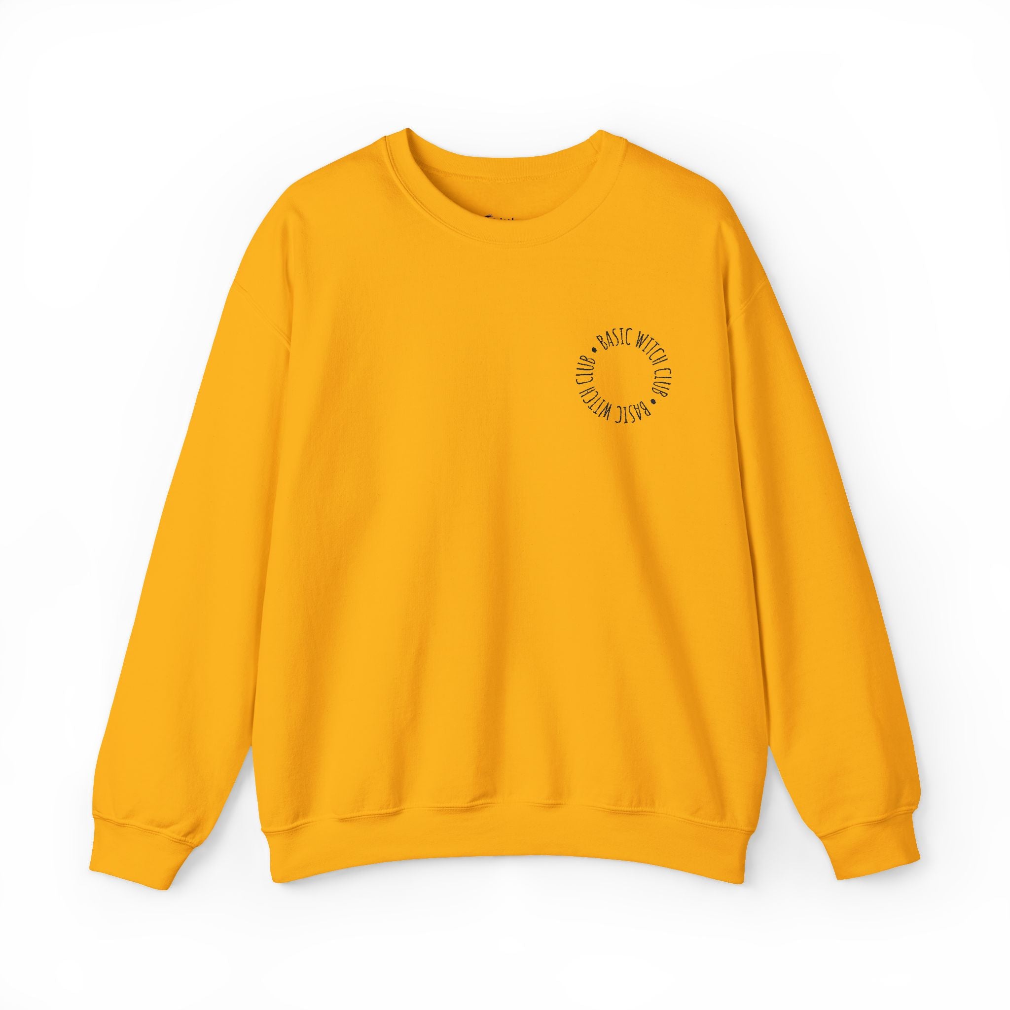 BASIC WITCH CLUB Embroidered Emblem — Crewneck Sweatshirt