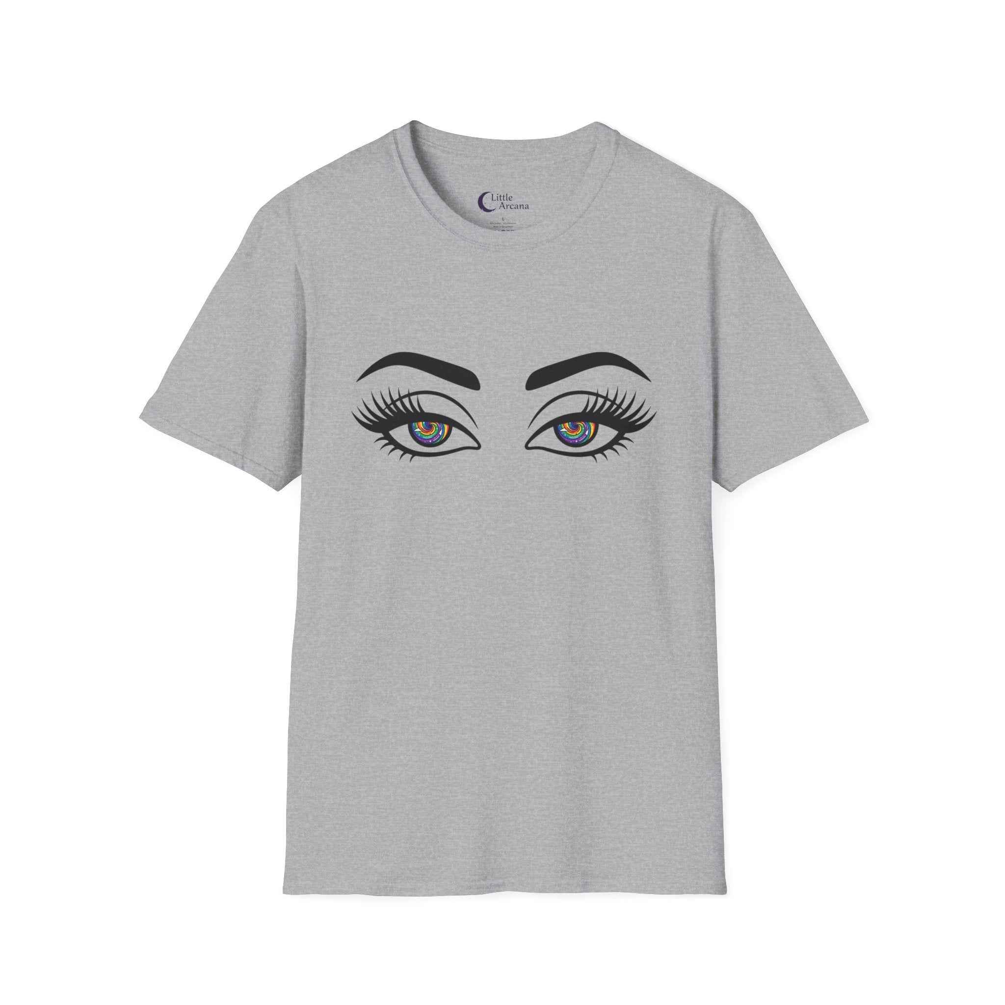 Hypnotic Eyes Graphic T-Shirt — Rainbow (Air)