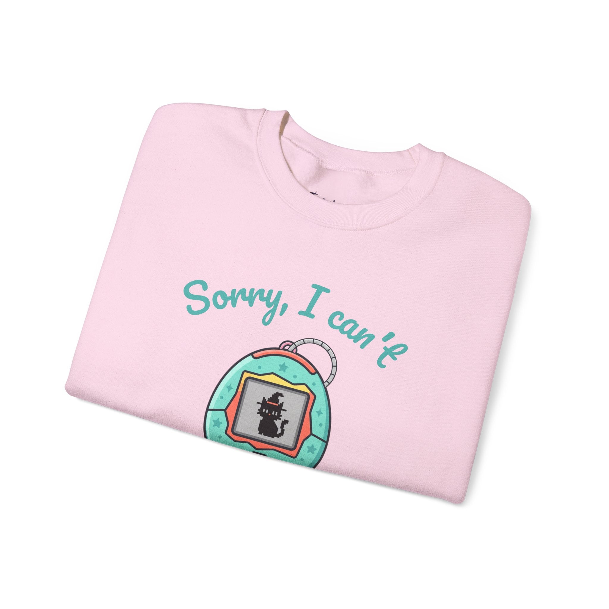 "Sorry I can't, I have to feed my familiar" cute retro virtual pet — Crewneck Sweatshirt