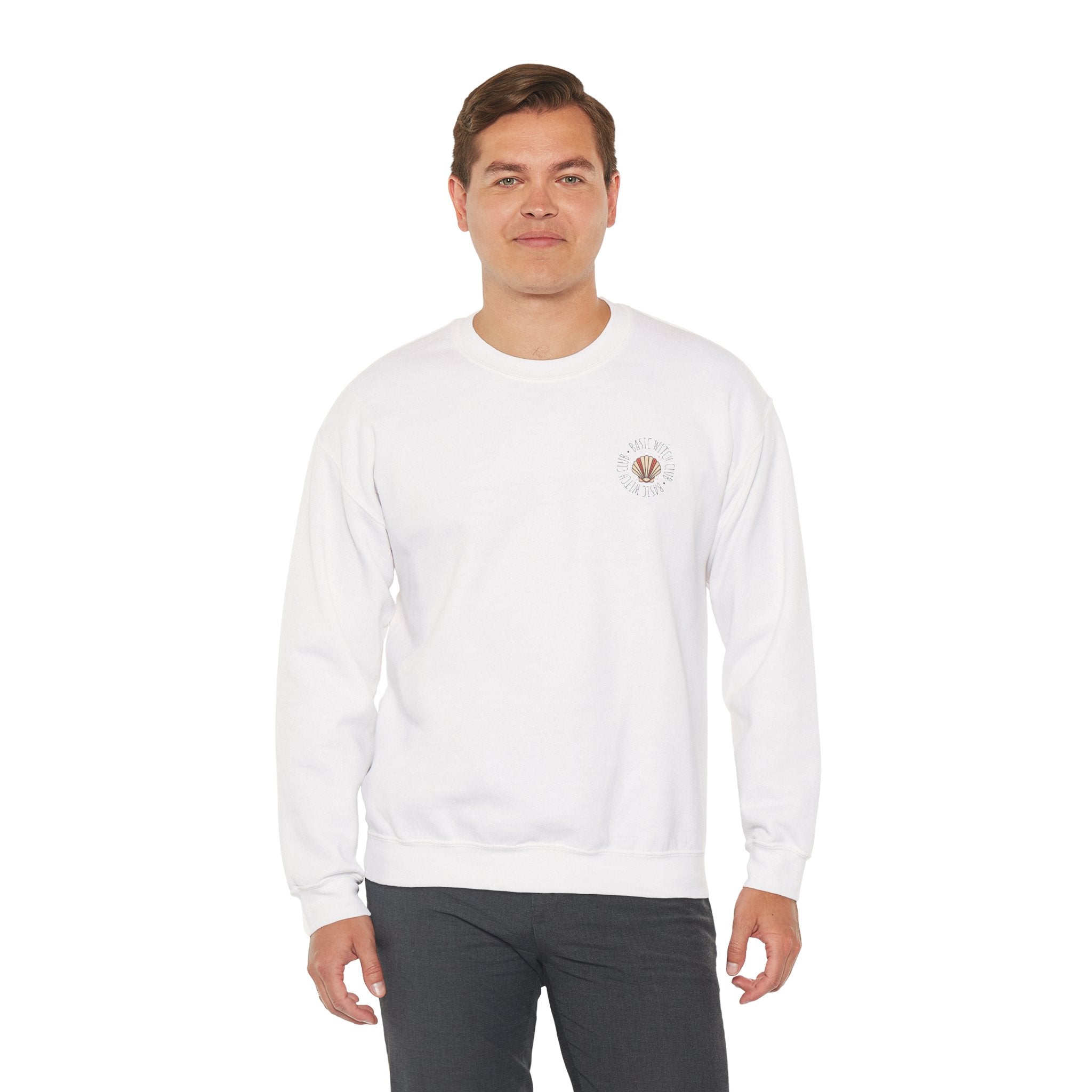 BASIC WITCH CLUB Sea Shell Emblem — Crewneck Sweatshirt