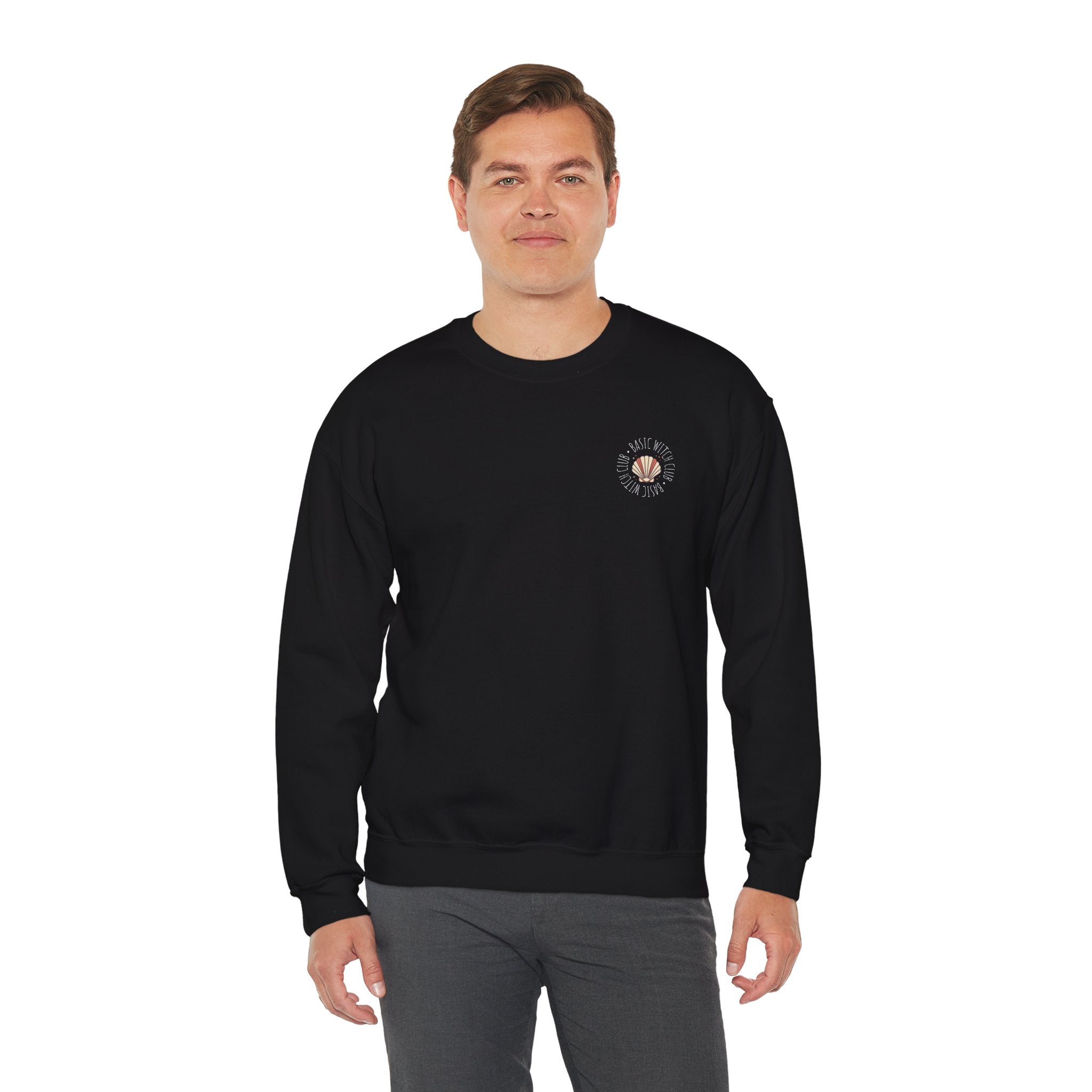 BASIC WITCH CLUB Sea Shell Emblem — Crewneck Sweatshirt