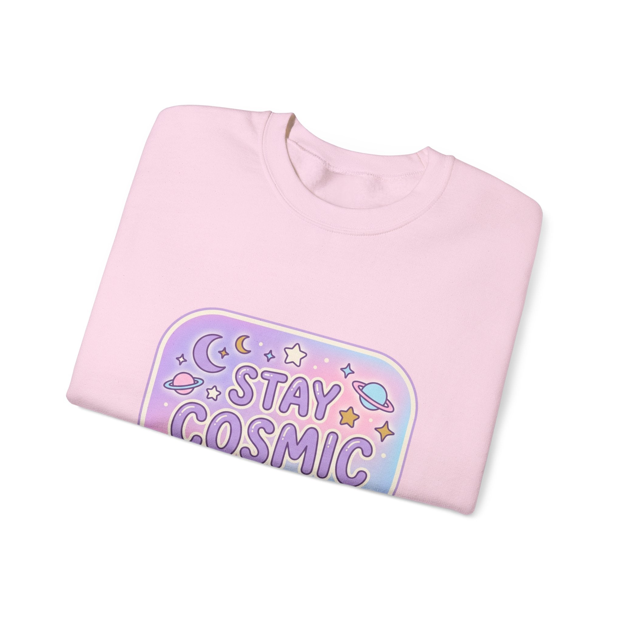 Stay Cosmic Babe Sweatshirt — Pastel Space Crewneck for Women & Teens