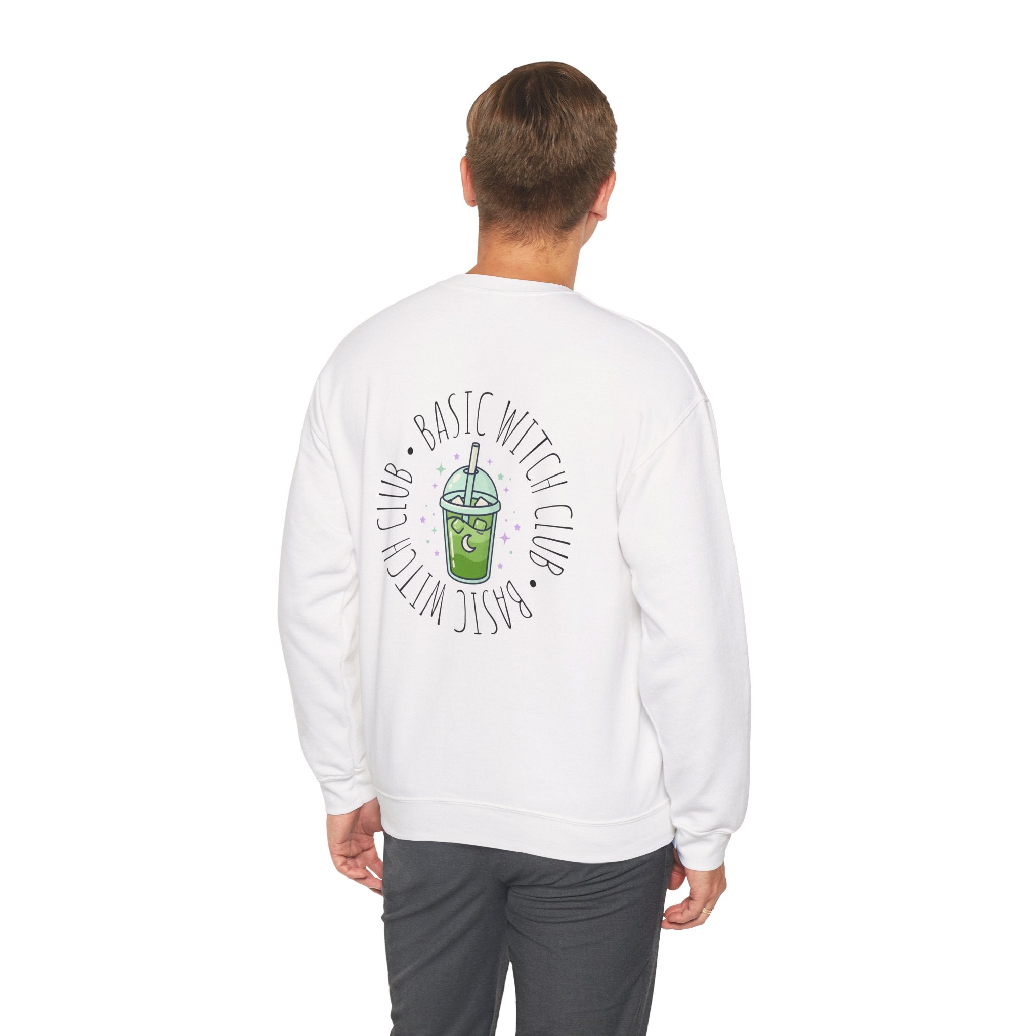 BASIC WITCH CLUB Matcha Emblem —  Crewneck Sweatshirt