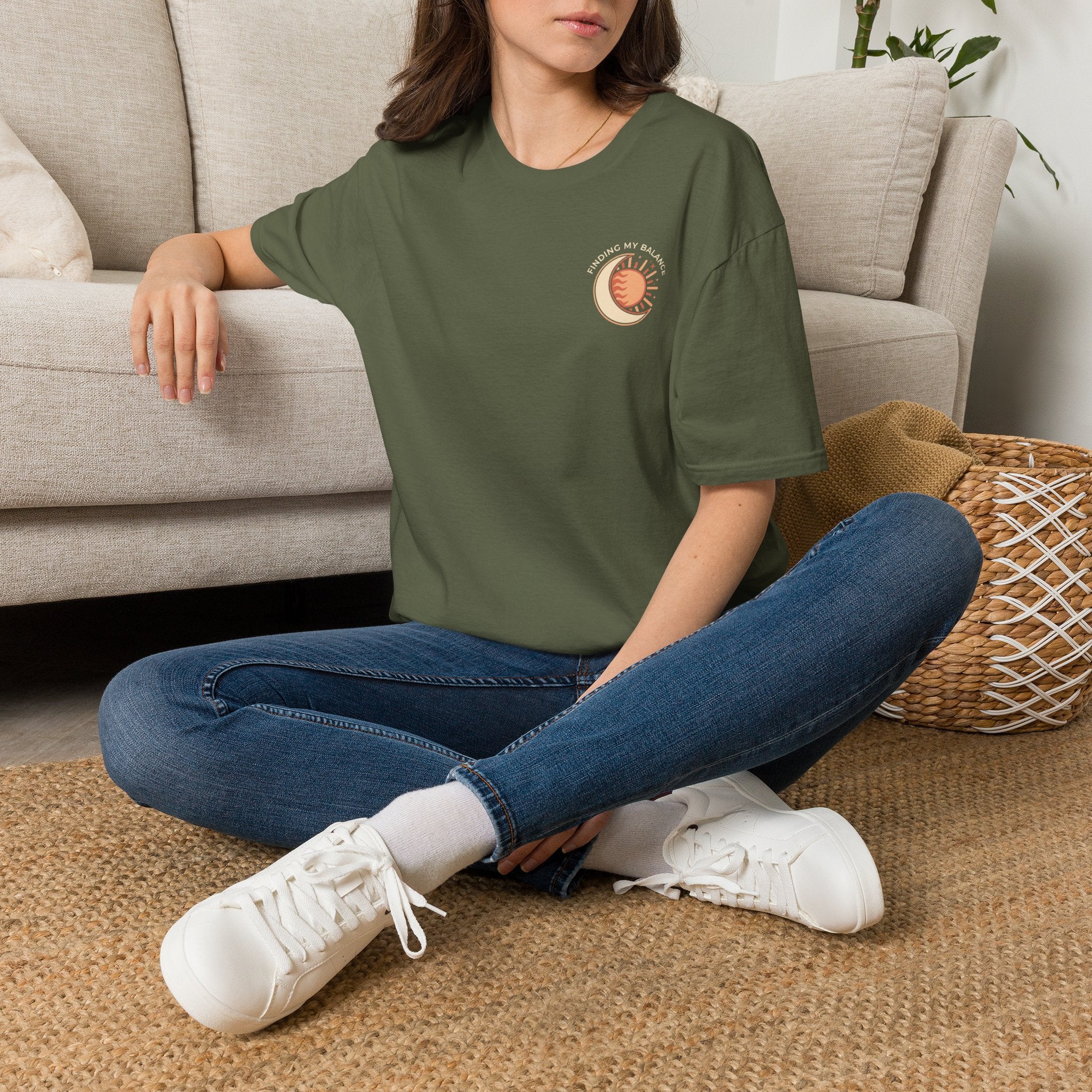 Sun & Moon Minimalist T-Shirt — "Finding my Balance"