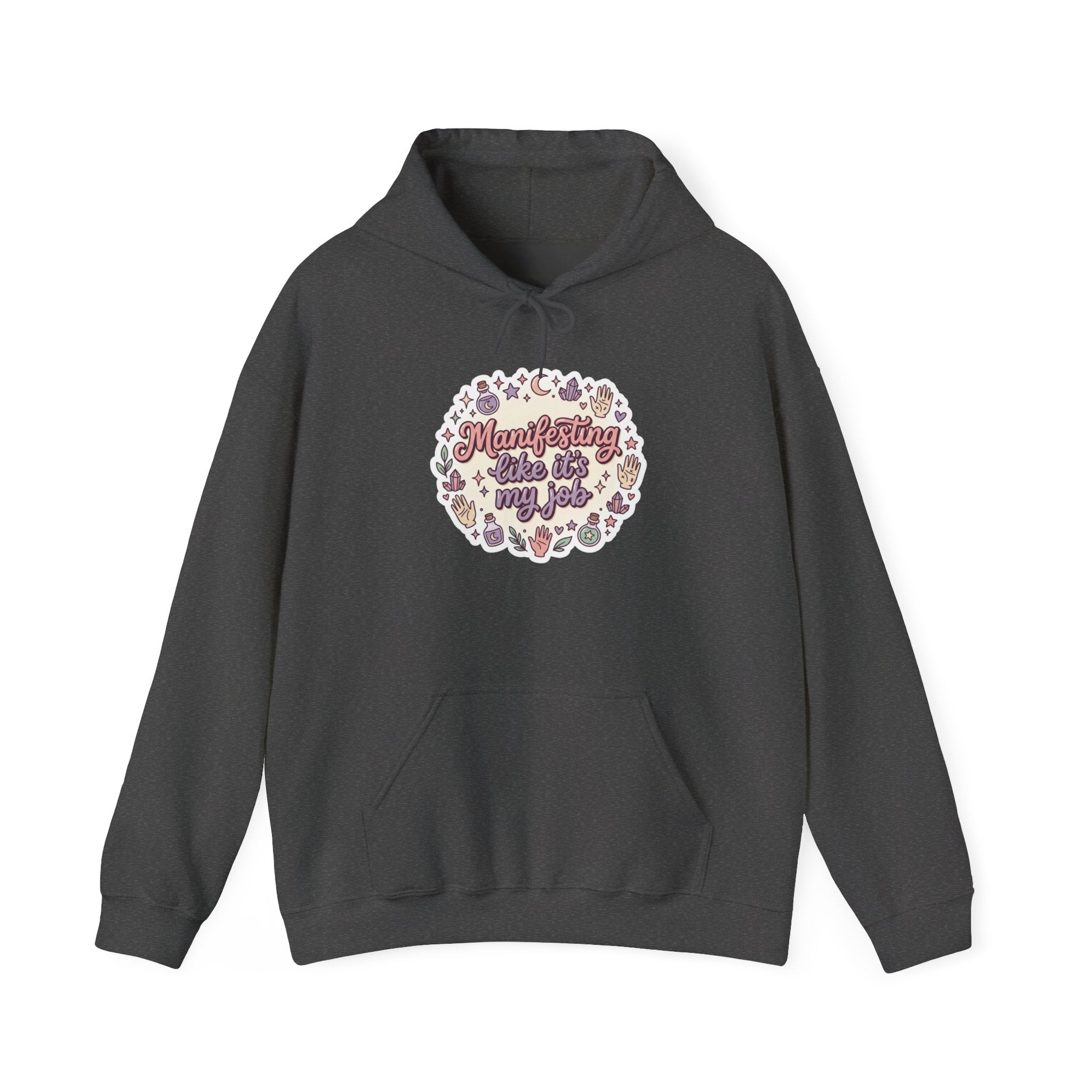 Hoodie - "Manifesting like it's My Job" Crystal Graphic Hooded Sweatshirt