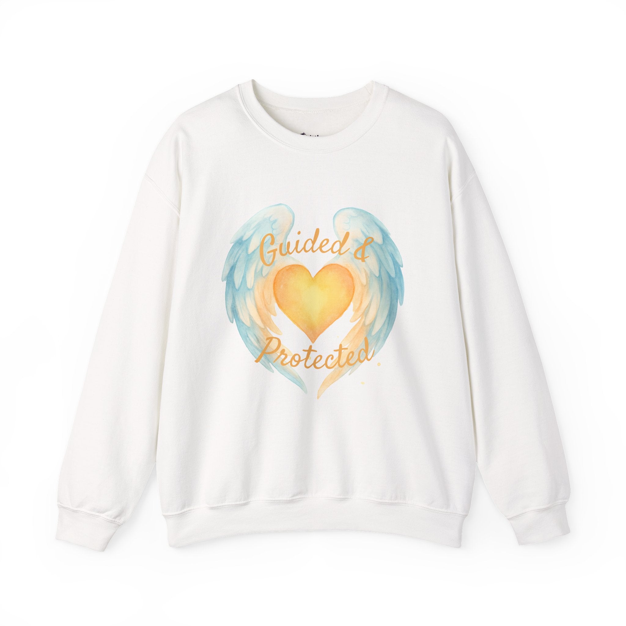 Angel Wing Heart Sweatshirt – "Guided & Protected" Spiritual Crewneck