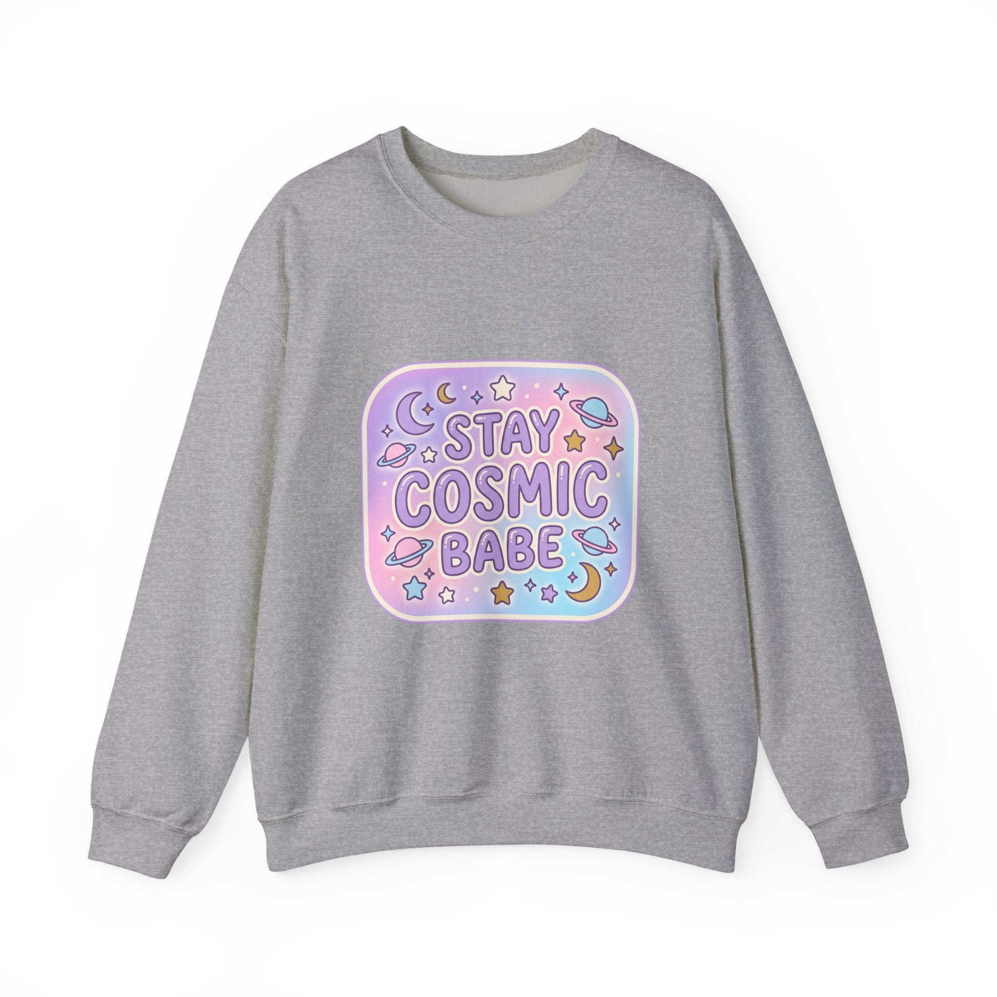 Stay Cosmic Babe Sweatshirt — Pastel Space Crewneck for Women & Teens