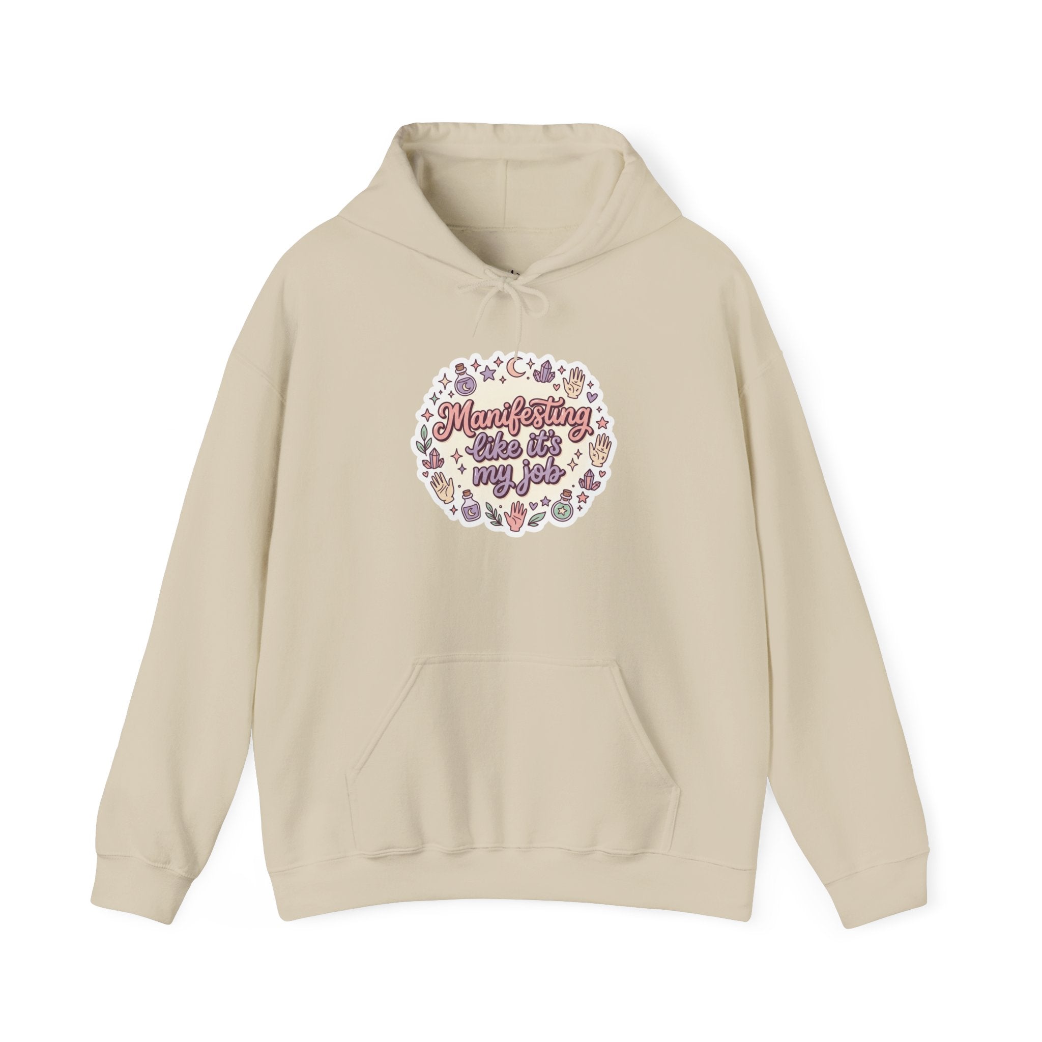 Hoodie - "Manifesting like it's My Job" Crystal Graphic Hooded Sweatshirt