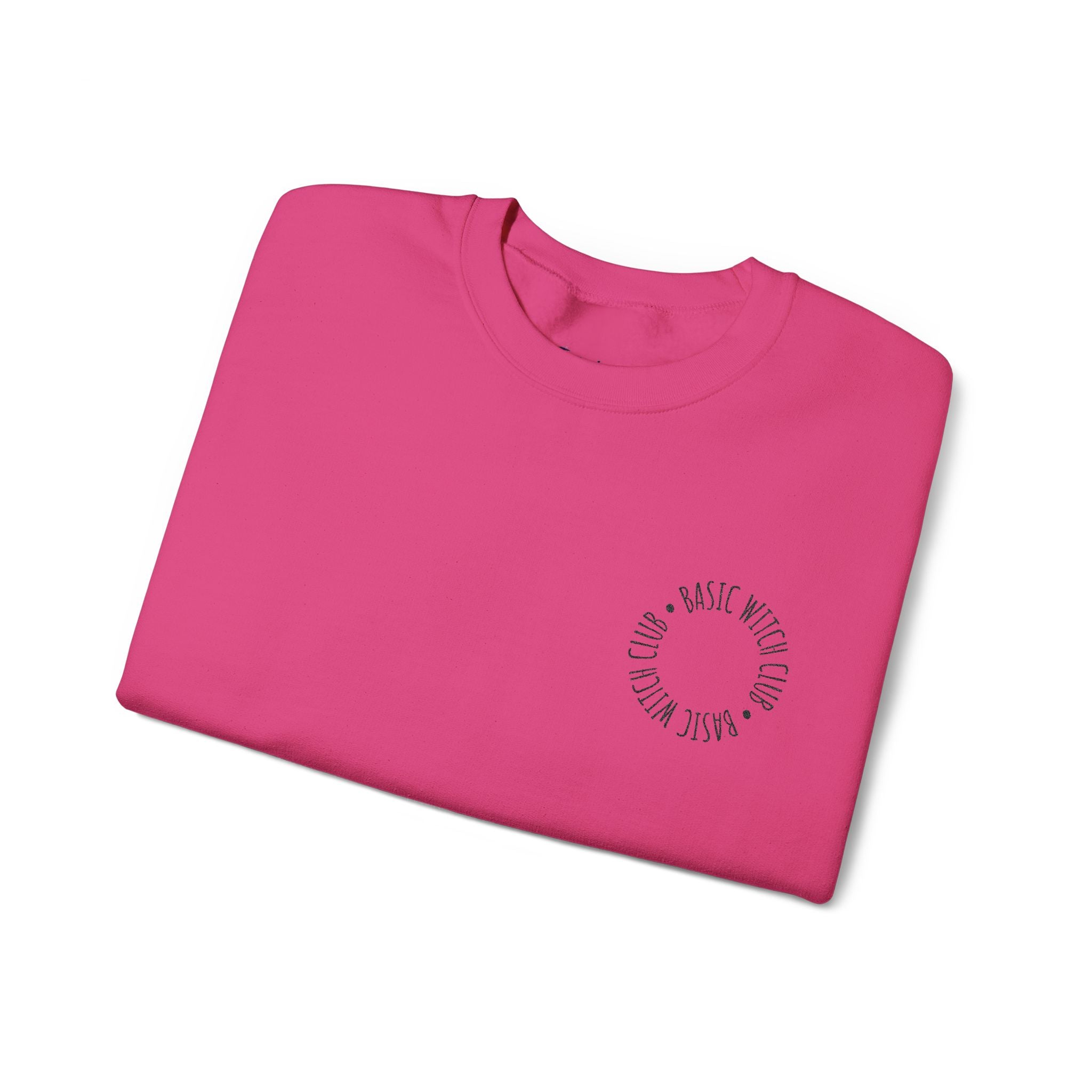 BASIC WITCH CLUB Embroidered Emblem — Crewneck Sweatshirt
