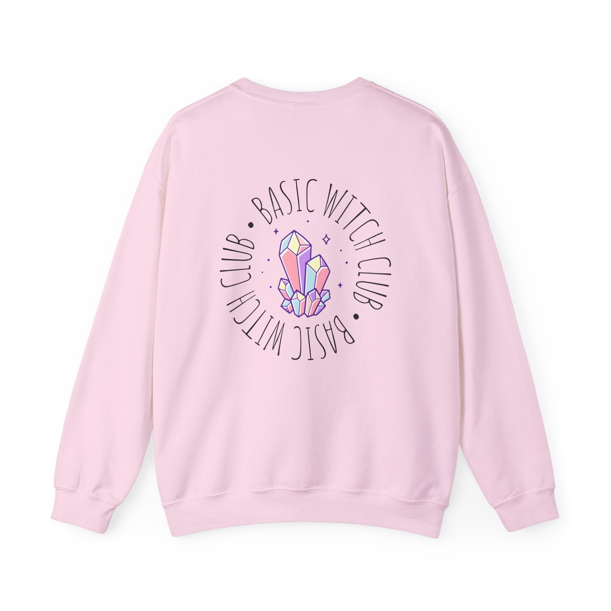 BASIC WITCH CLUB Crystal Cluster Emblem — Crewneck Sweatshirt