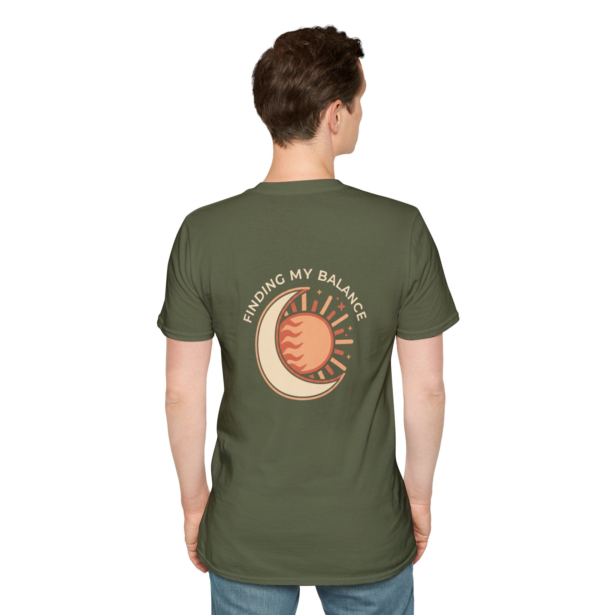 Sun & Moon Minimalist T-Shirt — "Finding my Balance"