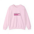 "Glow Up in Progress" Pink Loading Bar Graphic — Crewneck Sweatshirt