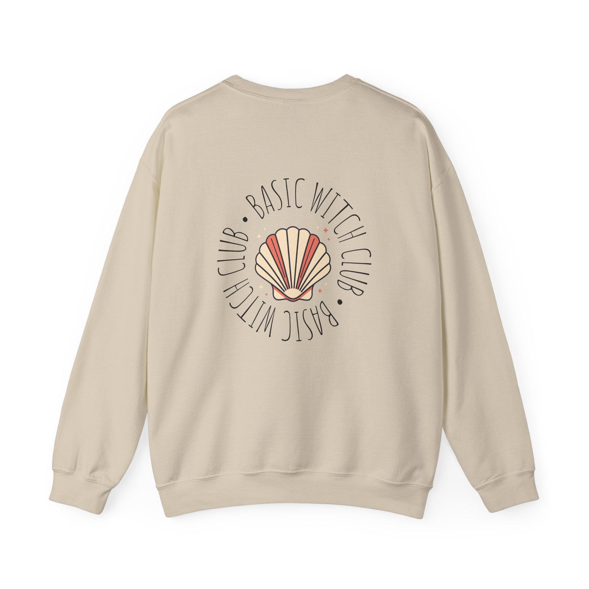 BASIC WITCH CLUB Sea Shell Emblem — Crewneck Sweatshirt