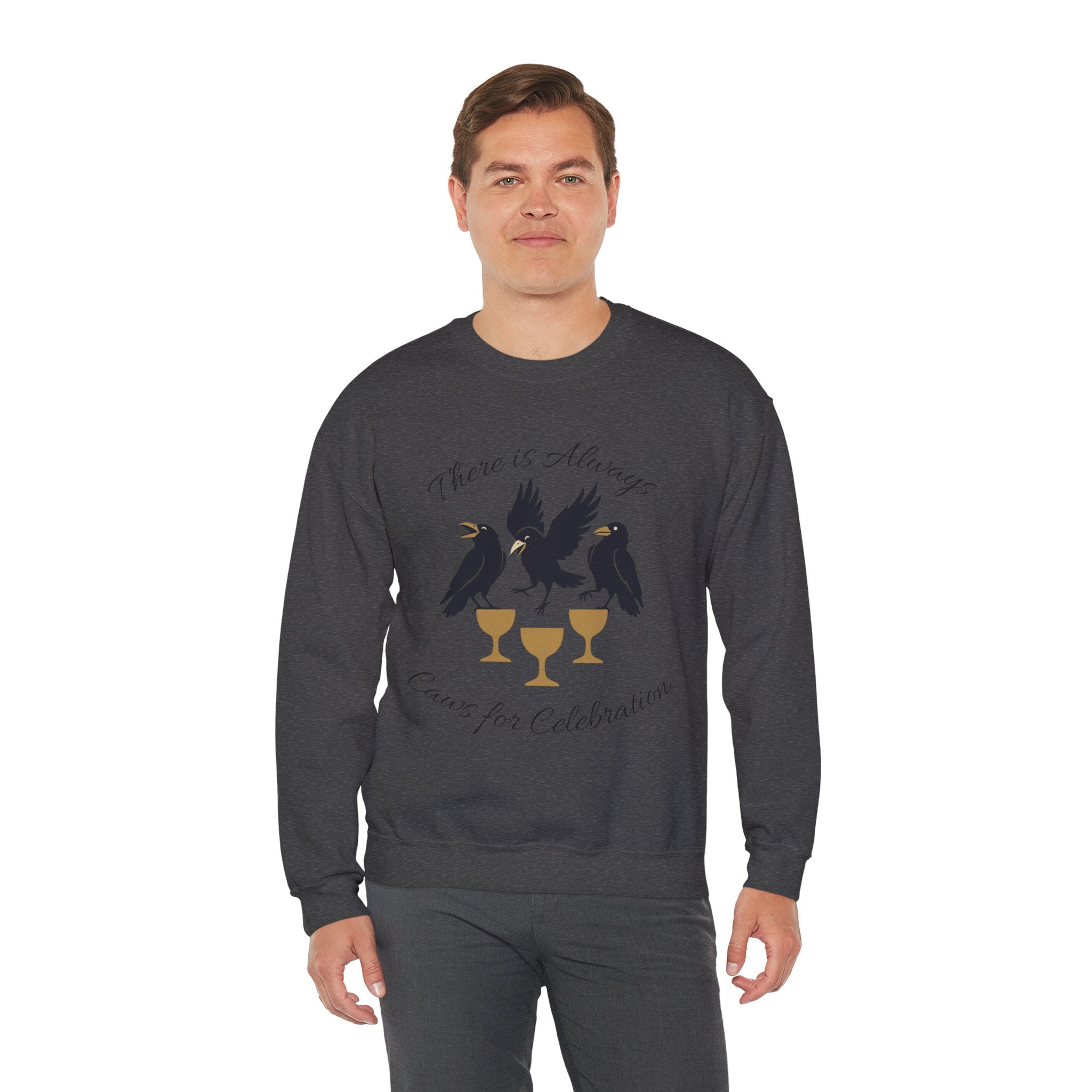Raven Gathering — 'There Is Always Caws for Celebration' Crewneck Sweatshirt