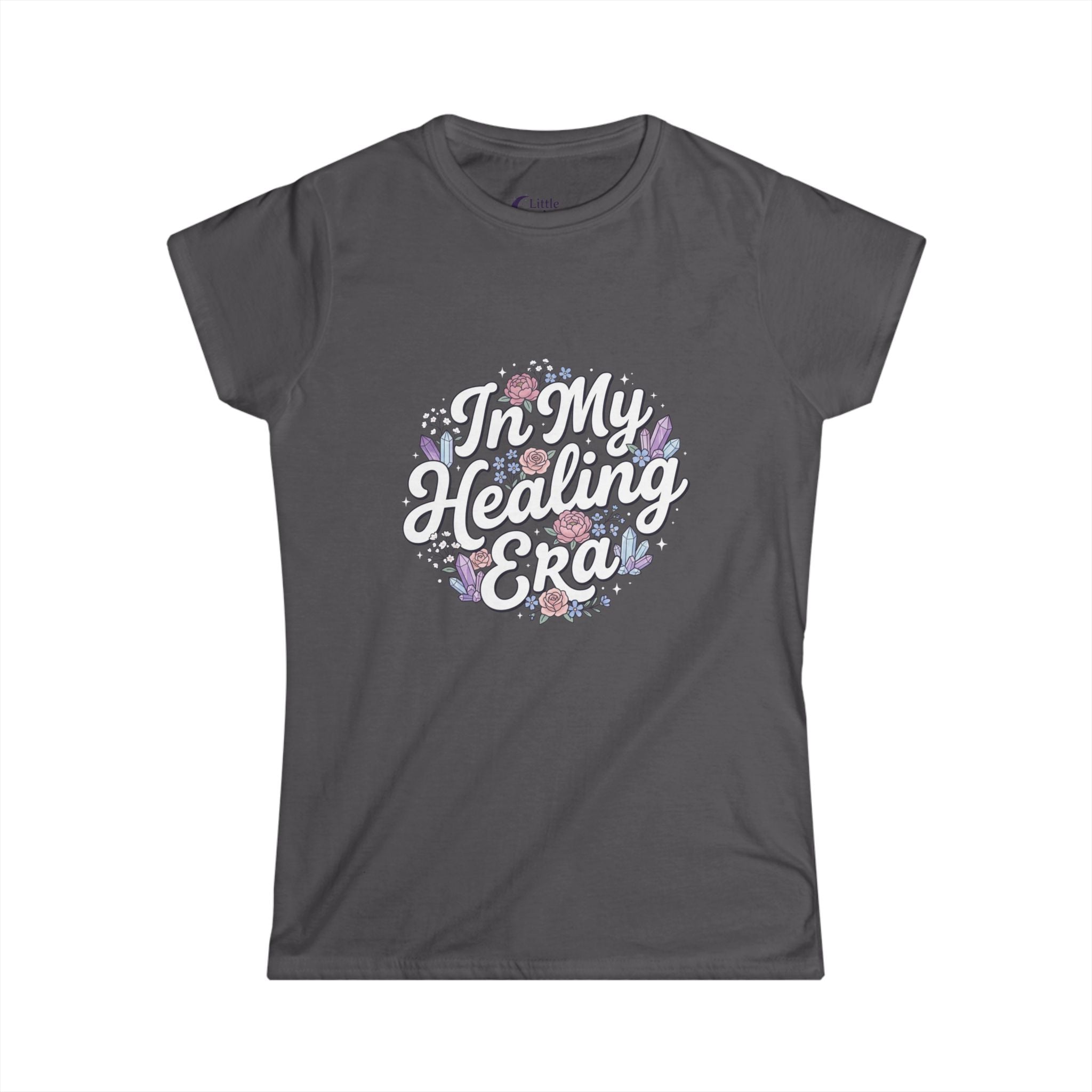 Women's Tee — "In My Healing Era" Floral Self-Care Shirt