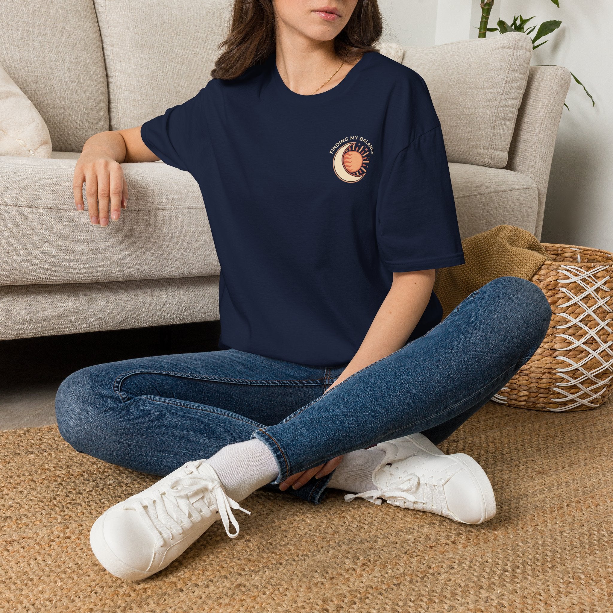 Sun & Moon Minimalist T-Shirt — "Finding my Balance"