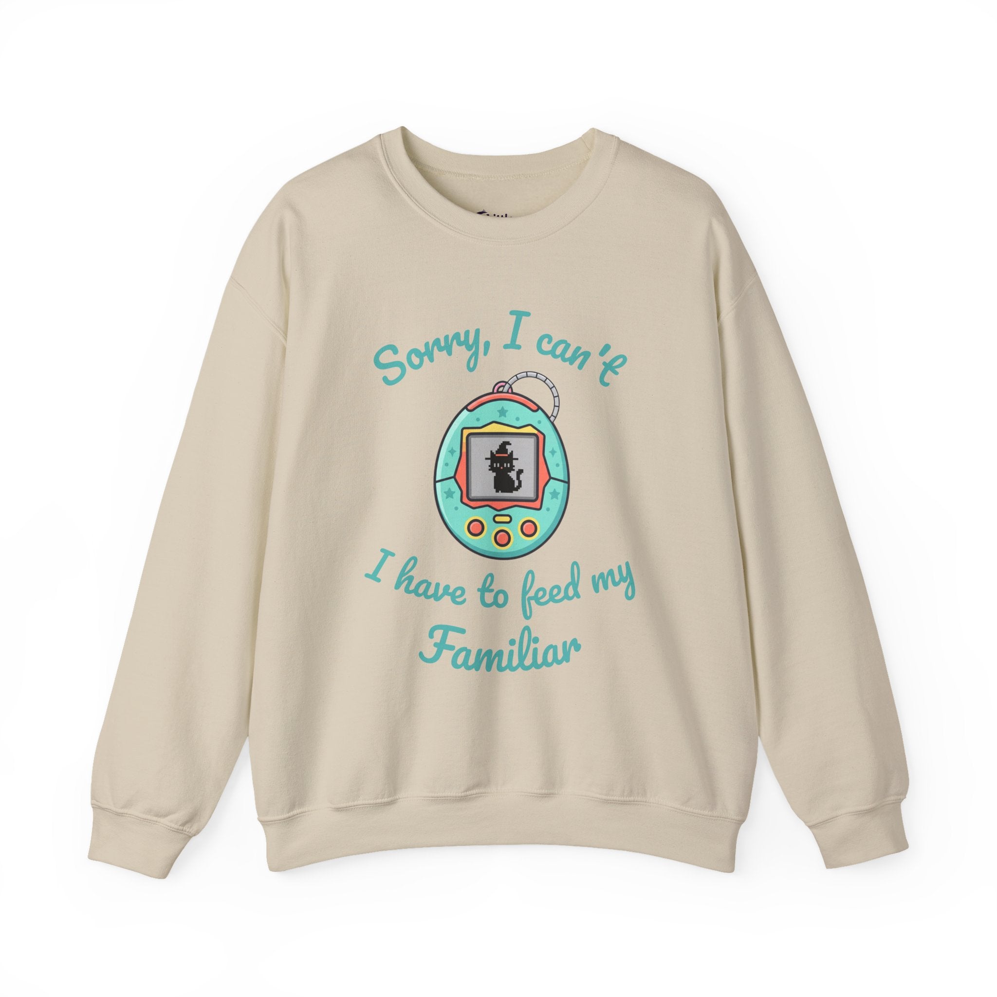 "Sorry I can't, I have to feed my familiar" cute retro virtual pet — Crewneck Sweatshirt