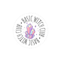 "BASIC WITCH CLUB" Kiss-Cut Vinyl Decal — Crystal Emblem