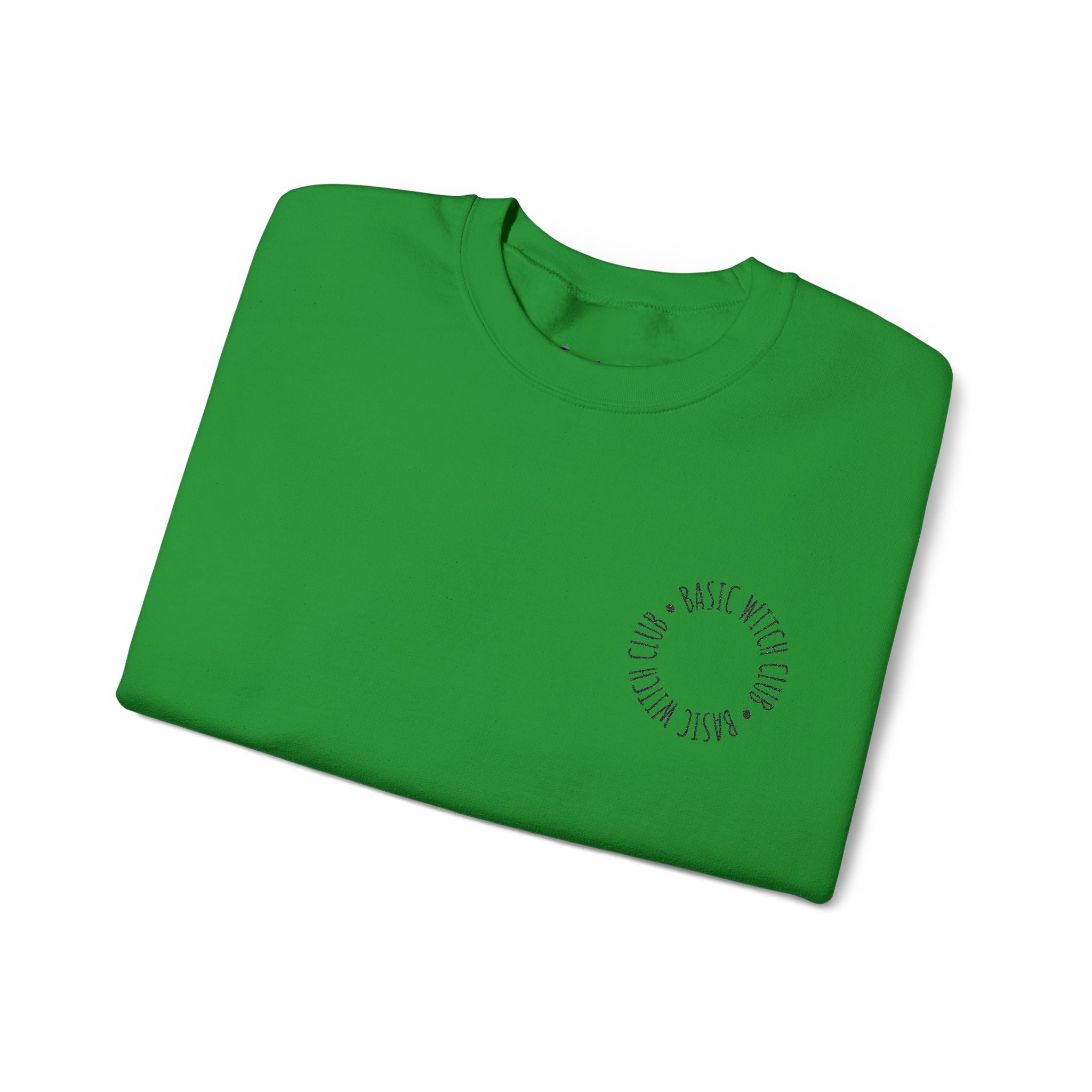 BASIC WITCH CLUB Embroidered Emblem — Crewneck Sweatshirt