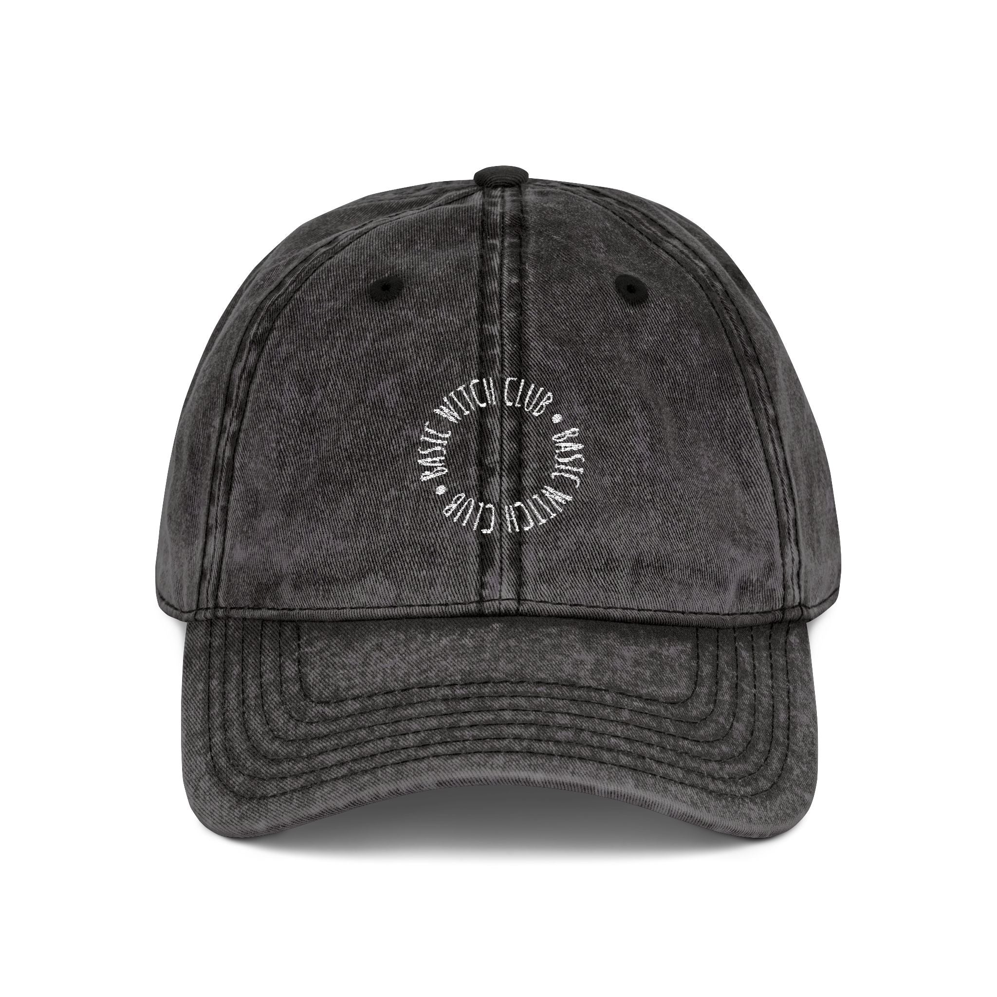 BASIC WITCH CLUB Emblem — Vintage Style Embroidered Baseball Cap