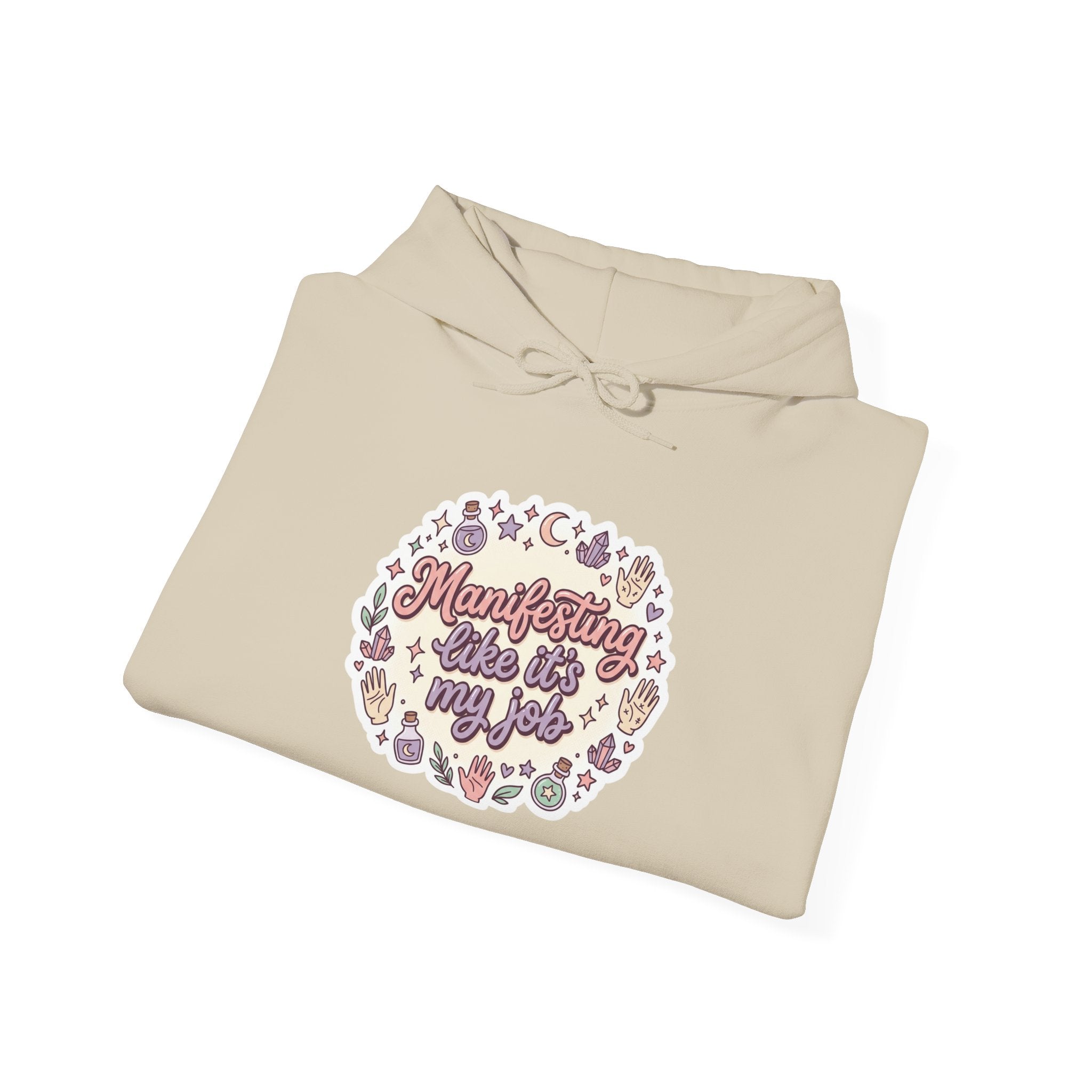 Hoodie - "Manifesting like it's My Job" Crystal Graphic Hooded Sweatshirt