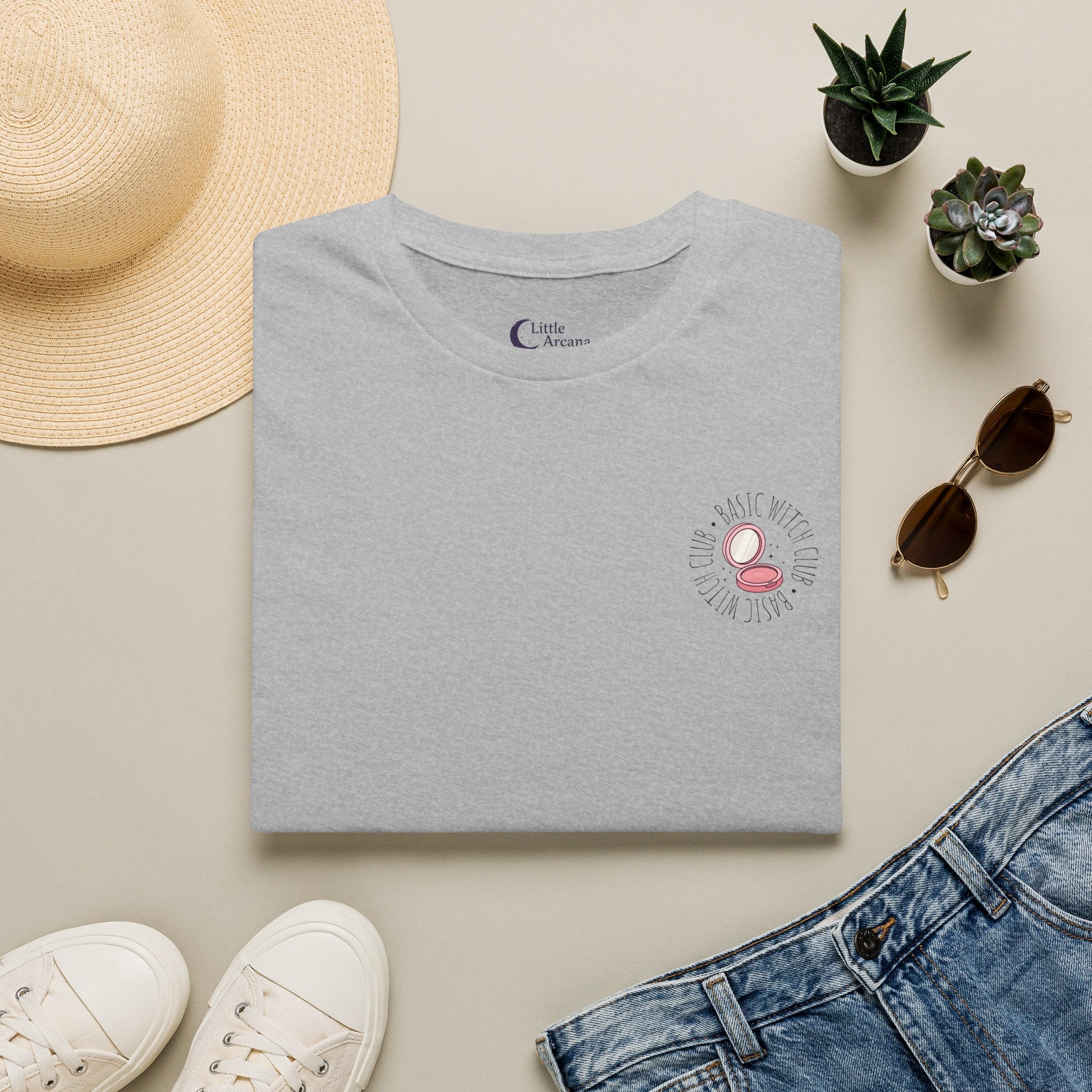 BASIC WITCH CLUB Compact Mirror Emblem — Unisex T-Shirt